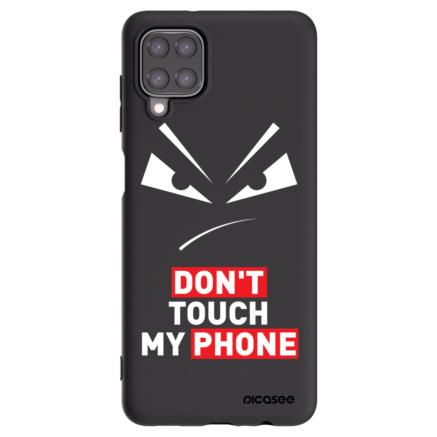Picasee silikónový čierny obal pre Samsung Galaxy A12 A125F - Evil Eye - Transparent