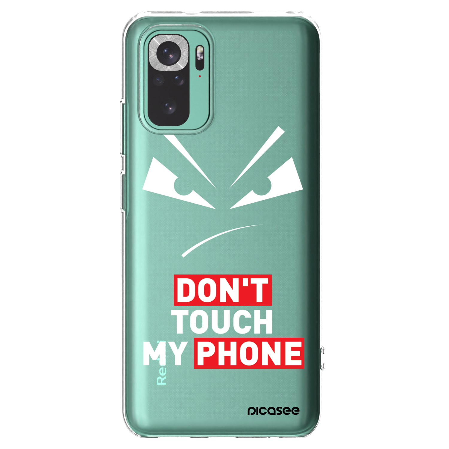 Picasee silikónový prehľadný obal pre Xiaomi Redmi Note 10 Pro - Evil Eye - Transparent