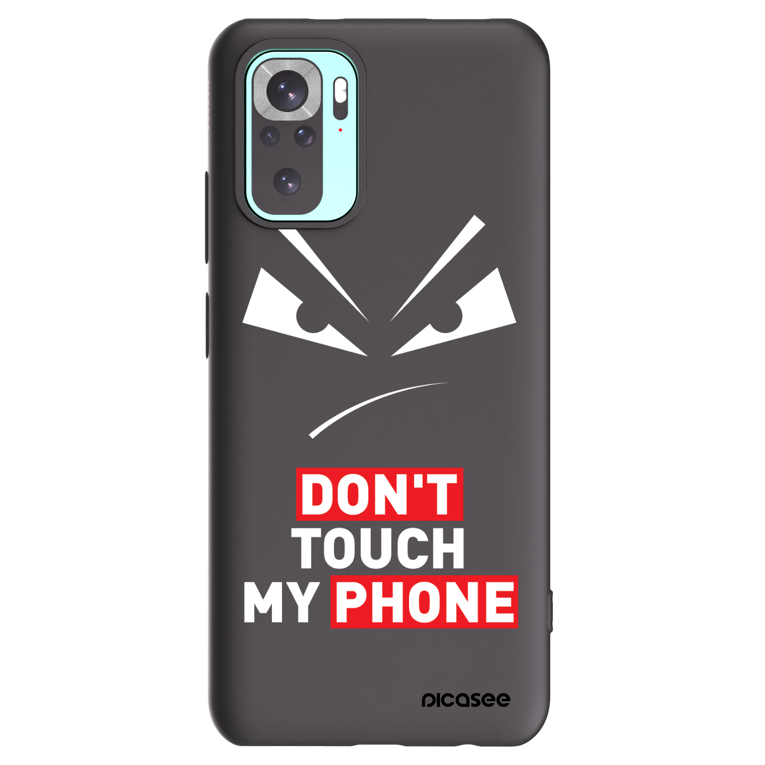 Picasee silikónový čierny obal pre Xiaomi Redmi Note 10 Pro - Evil Eye - Transparent
