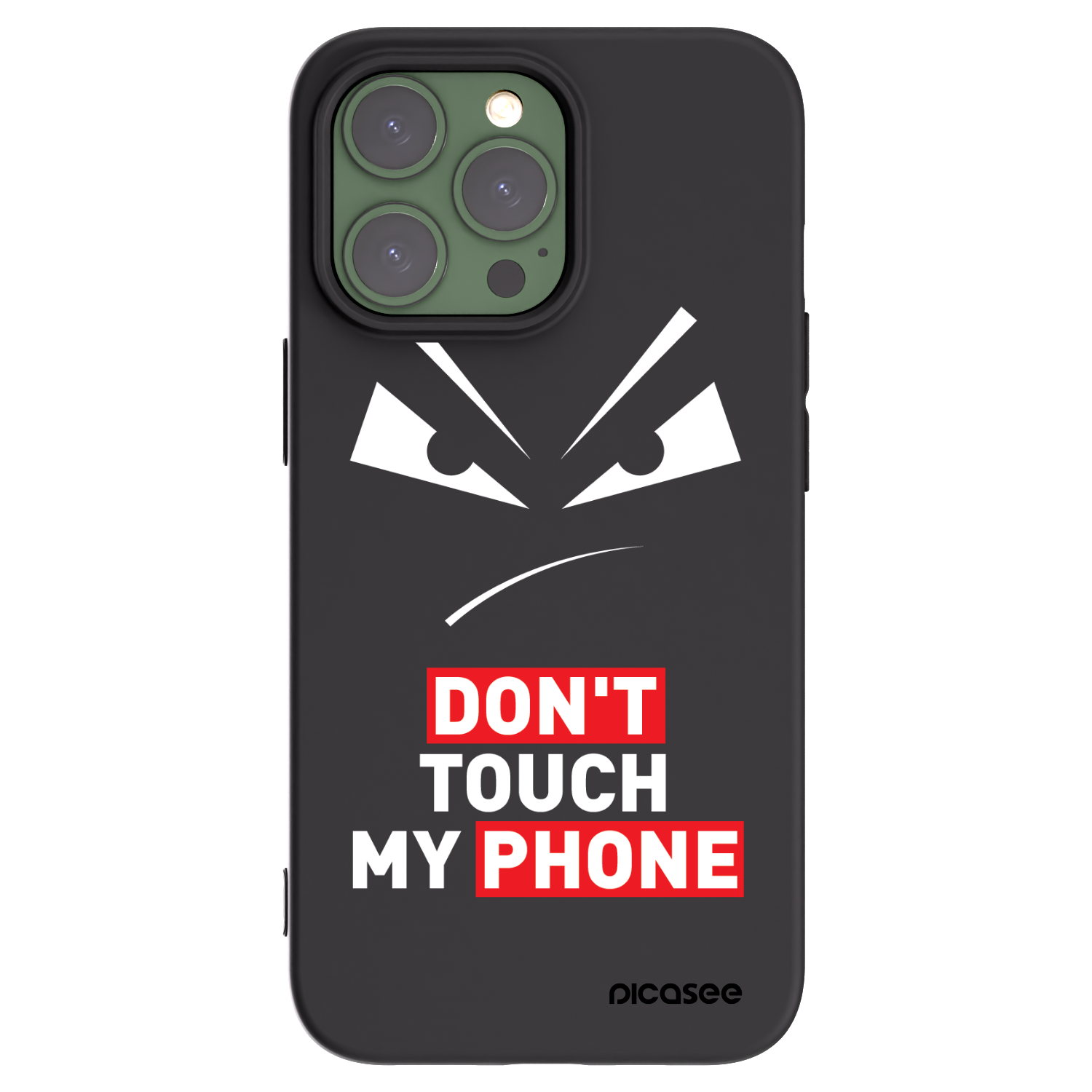Picasee silikónový čierny obal pre Apple iPhone 13 Pro - Evil Eye - Transparent