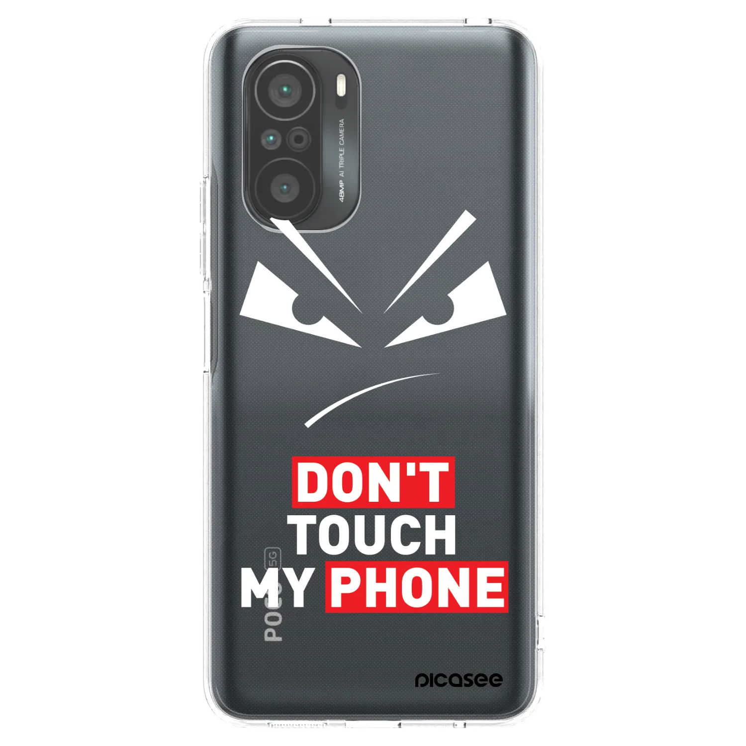 Picasee silikónový prehľadný obal pre Xiaomi Poco F3 - Evil Eye - Transparent