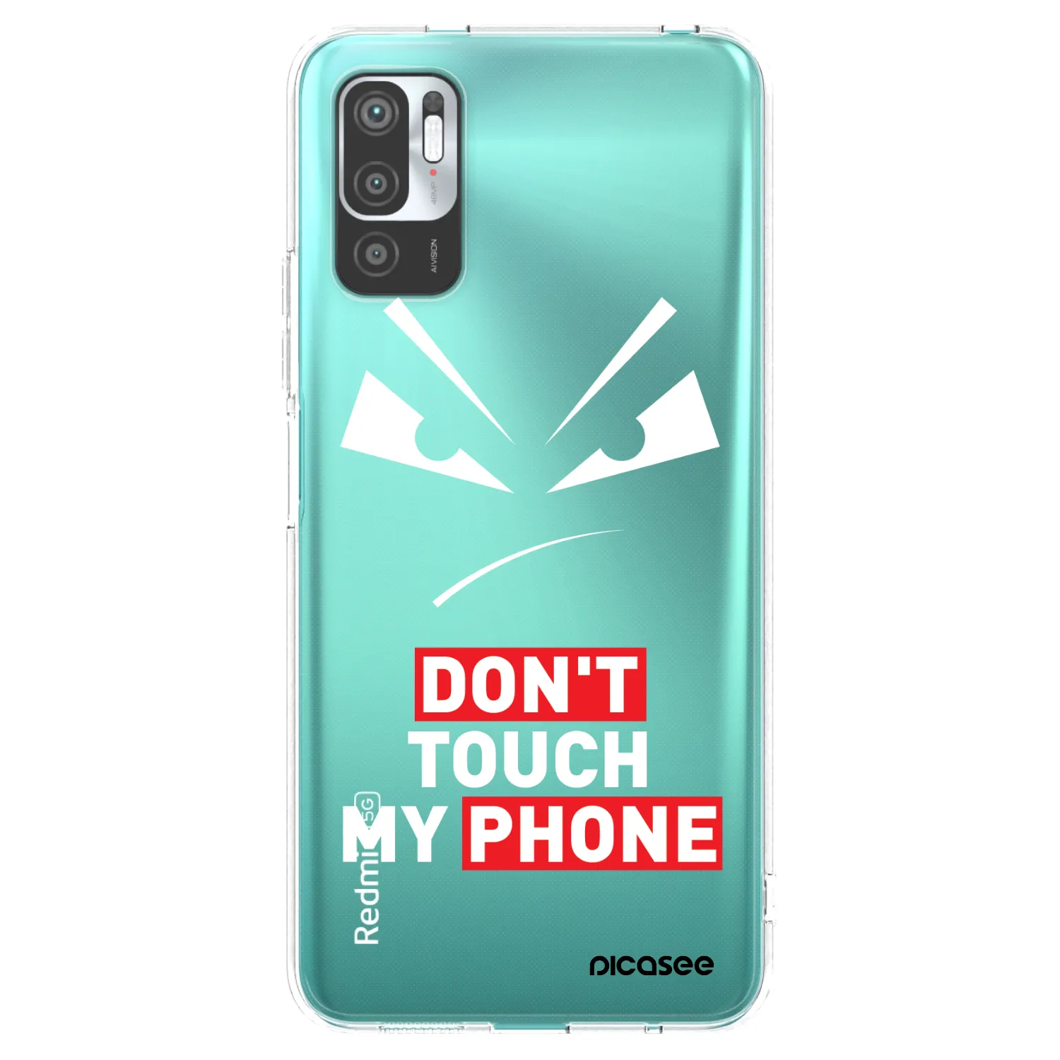 Picasee silikónový prehľadný obal pre Xiaomi Redmi Note 10 5G - Evil Eye - Transparent
