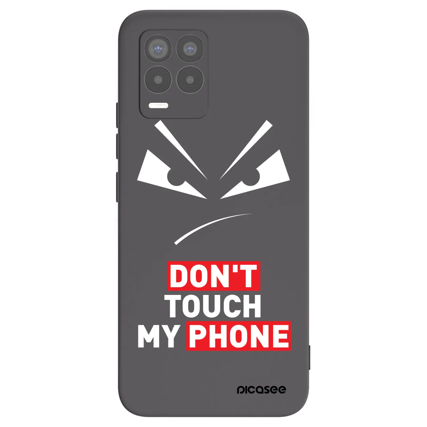Picasee silikónový čierny obal pre Realme 8 Pro - Evil Eye - Transparent