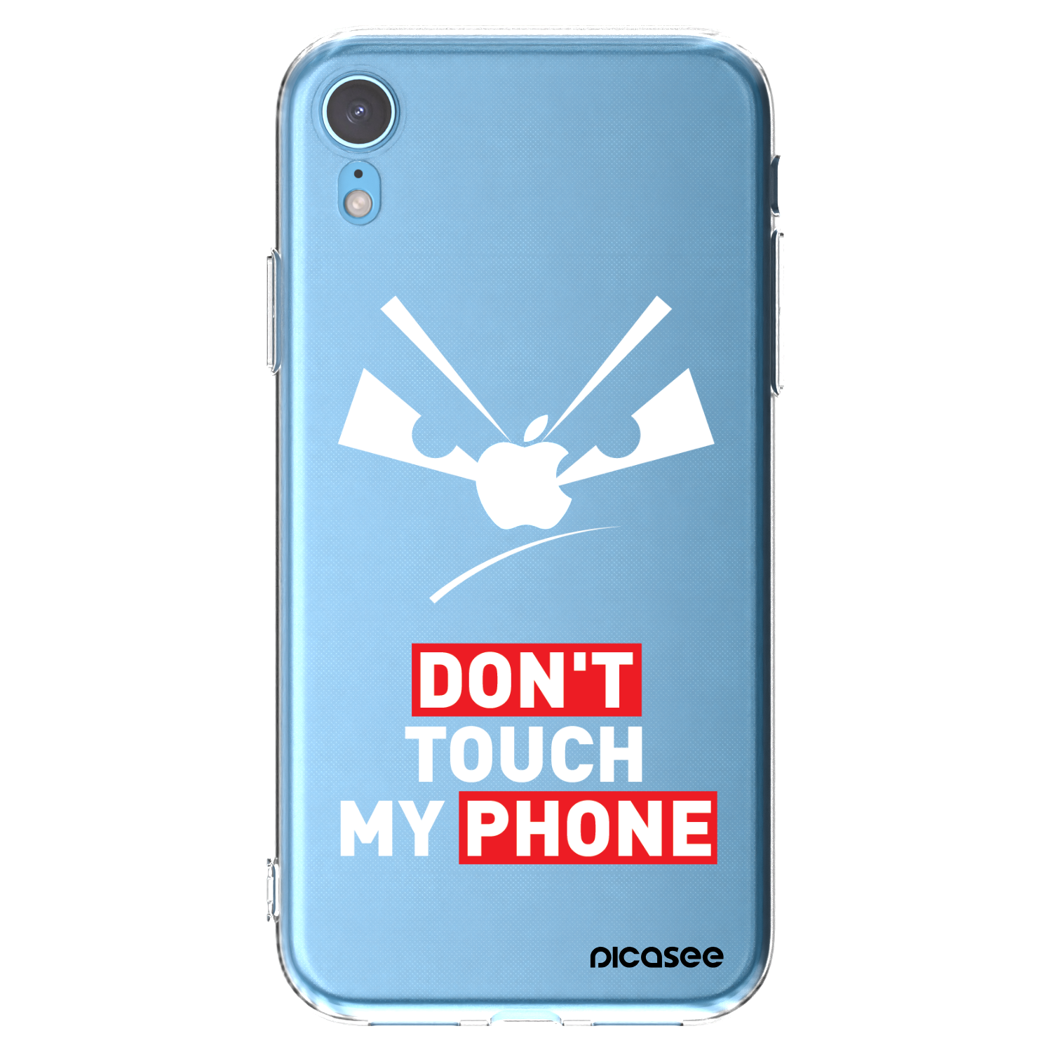 Picasee silikónový prehľadný obal pre Apple iPhone XR - Evil Eye - Transparent
