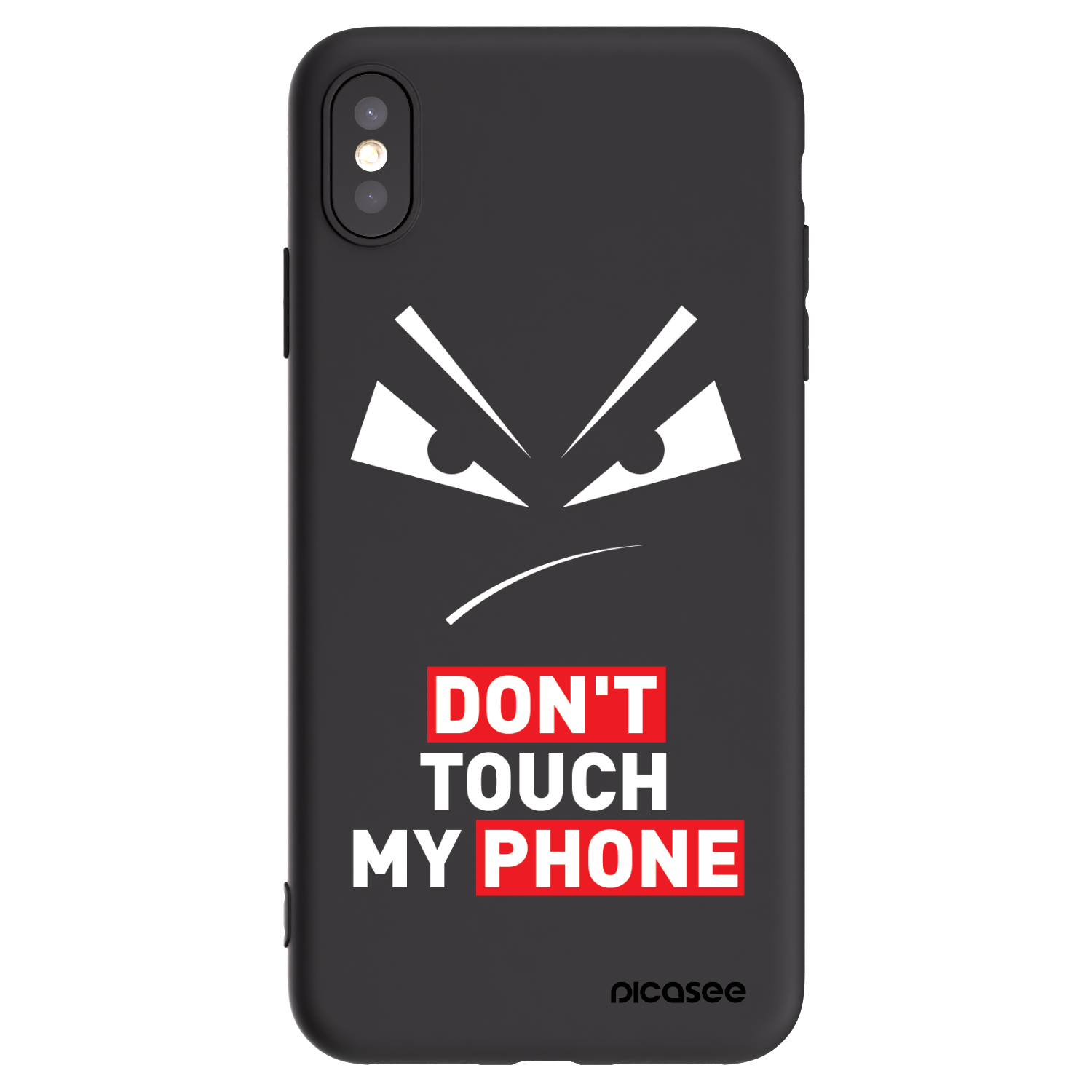 Picasee silikónový čierny obal pre Apple iPhone XS Max - Evil Eye - Transparent