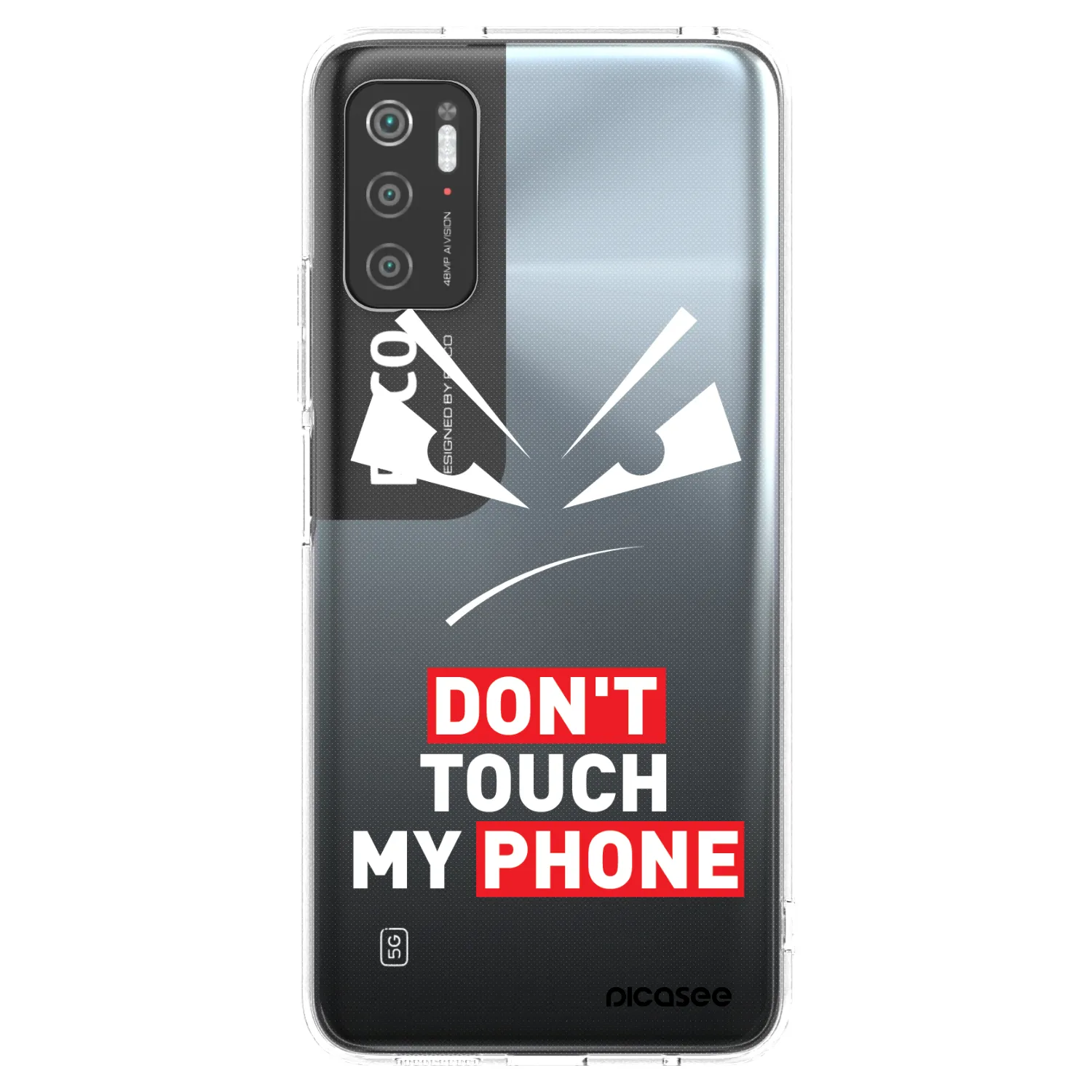 Picasee silikónový prehľadný obal pre Xiaomi Poco M3 Pro 5G - Evil Eye - Transparent