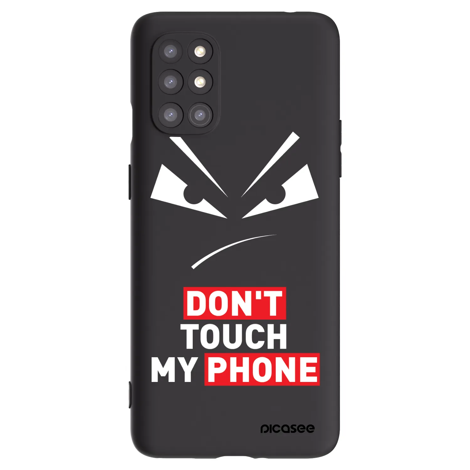 Picasee silikónový čierny obal pre OnePlus 8T - Evil Eye - Transparent