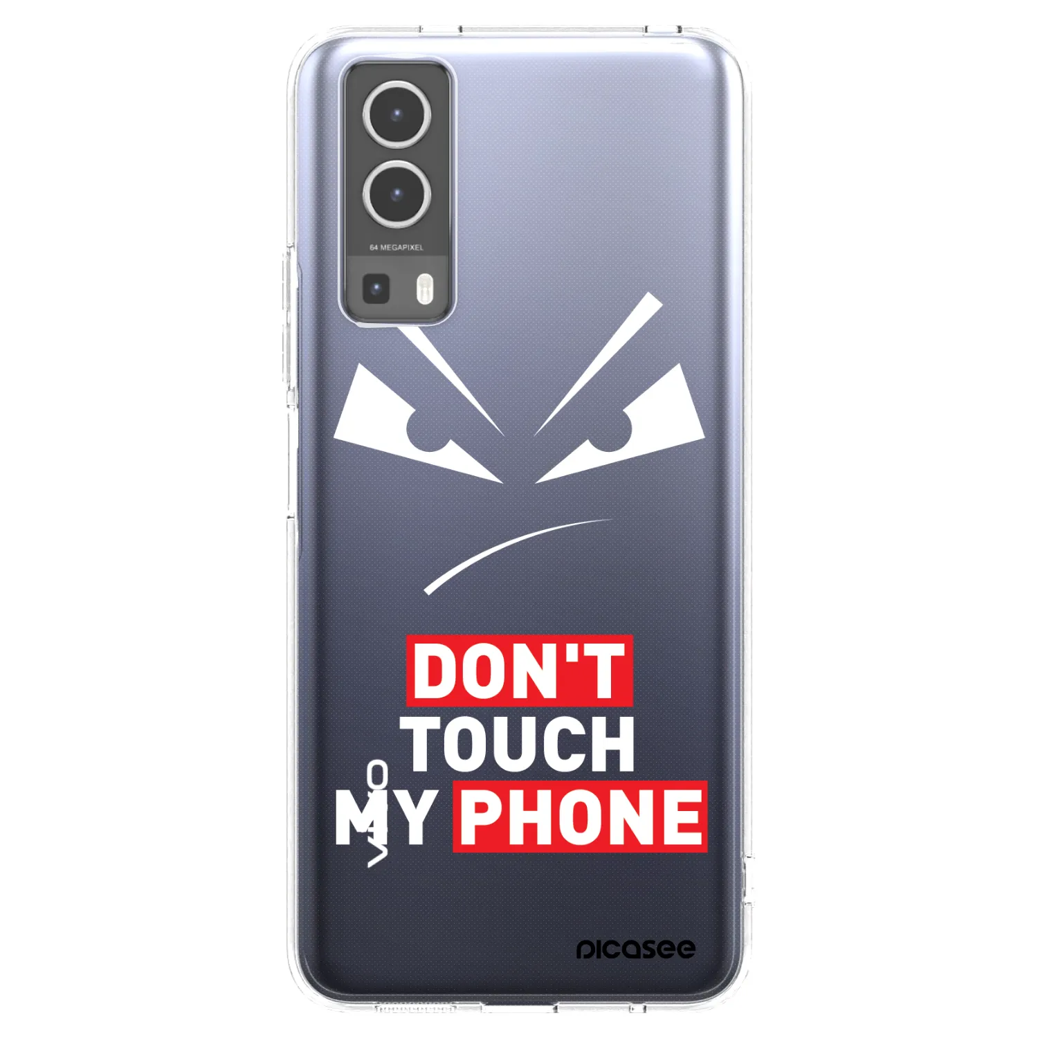 Picasee silikónový prehľadný obal pre Vivo Y72 5G - Evil Eye - Transparent