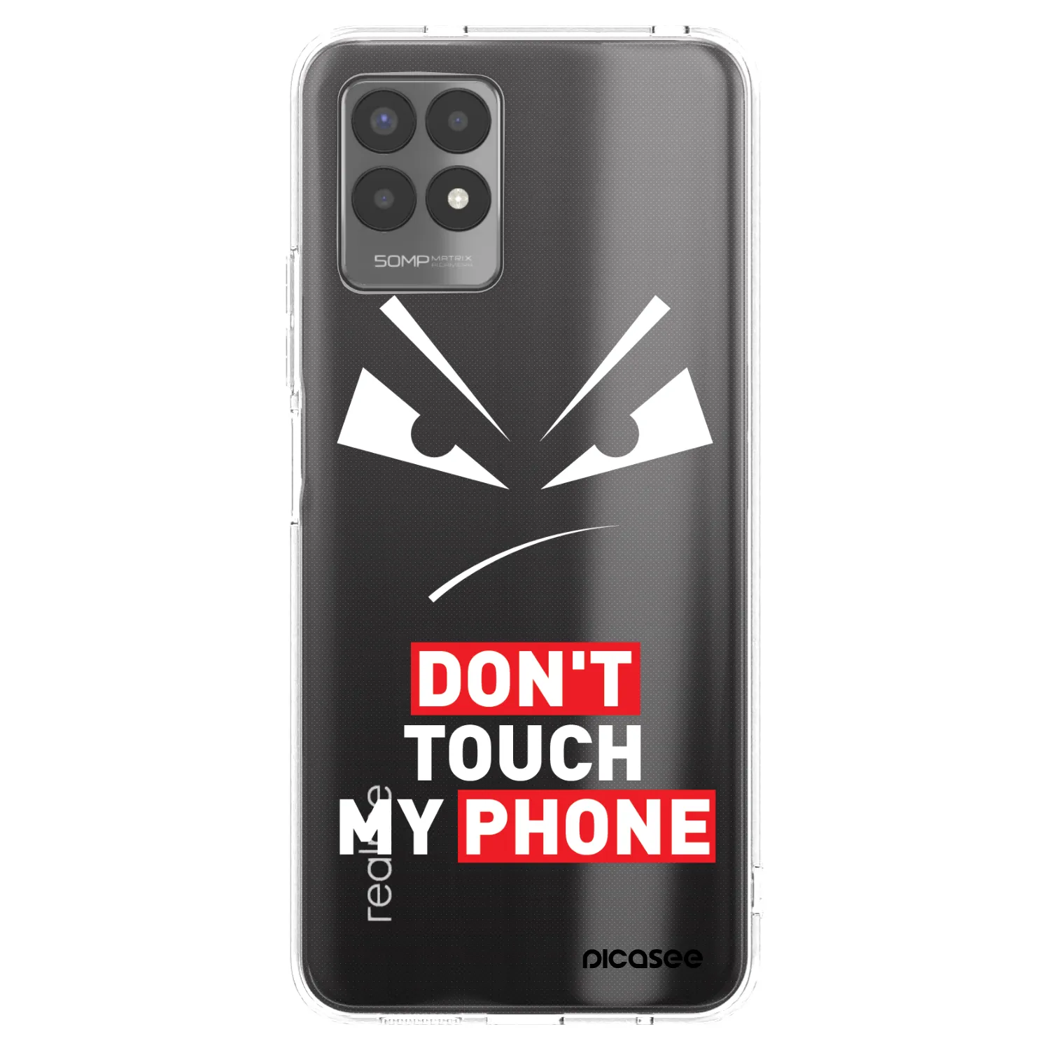 Picasee silikónový prehľadný obal pre Realme 8i - Evil Eye - Transparent