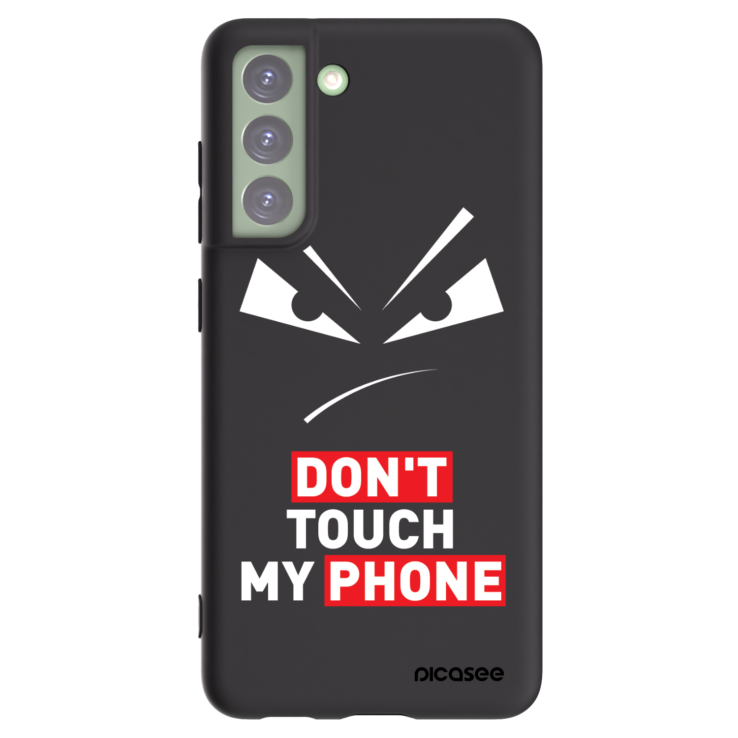 Picasee silikónový čierny obal pre Samsung Galaxy S21 FE 5G - Evil Eye - Transparent