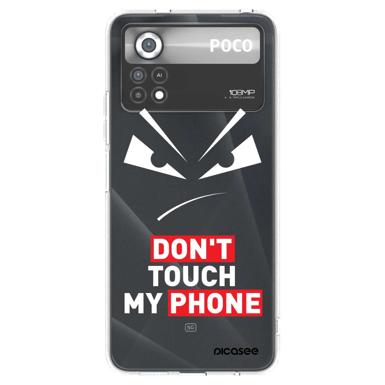 Picasee silikónový prehľadný obal pre Xiaomi Poco X4 Pro 5G - Evil Eye - Transparent