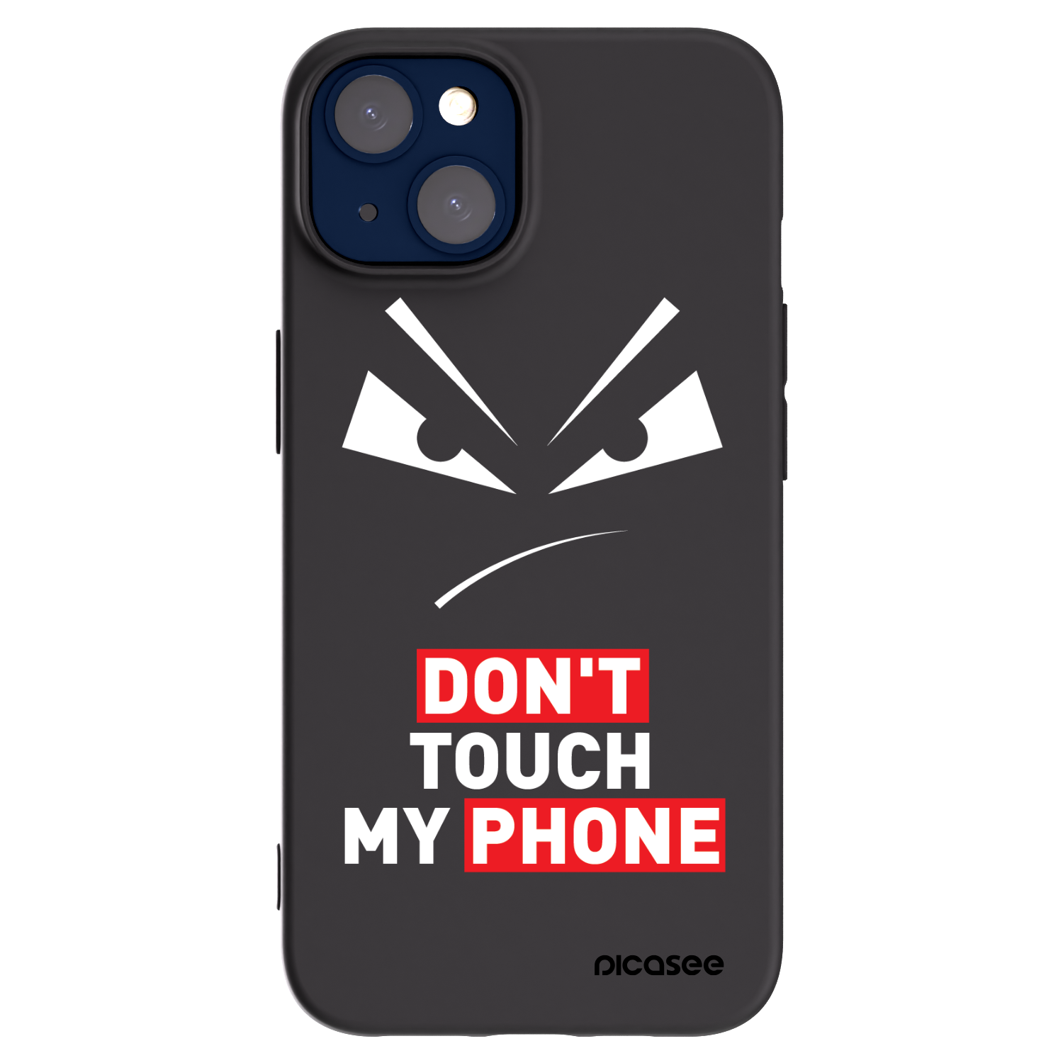 Silikónový čierny obal pre Apple iPhone 14 - Evil Eye - Transparent