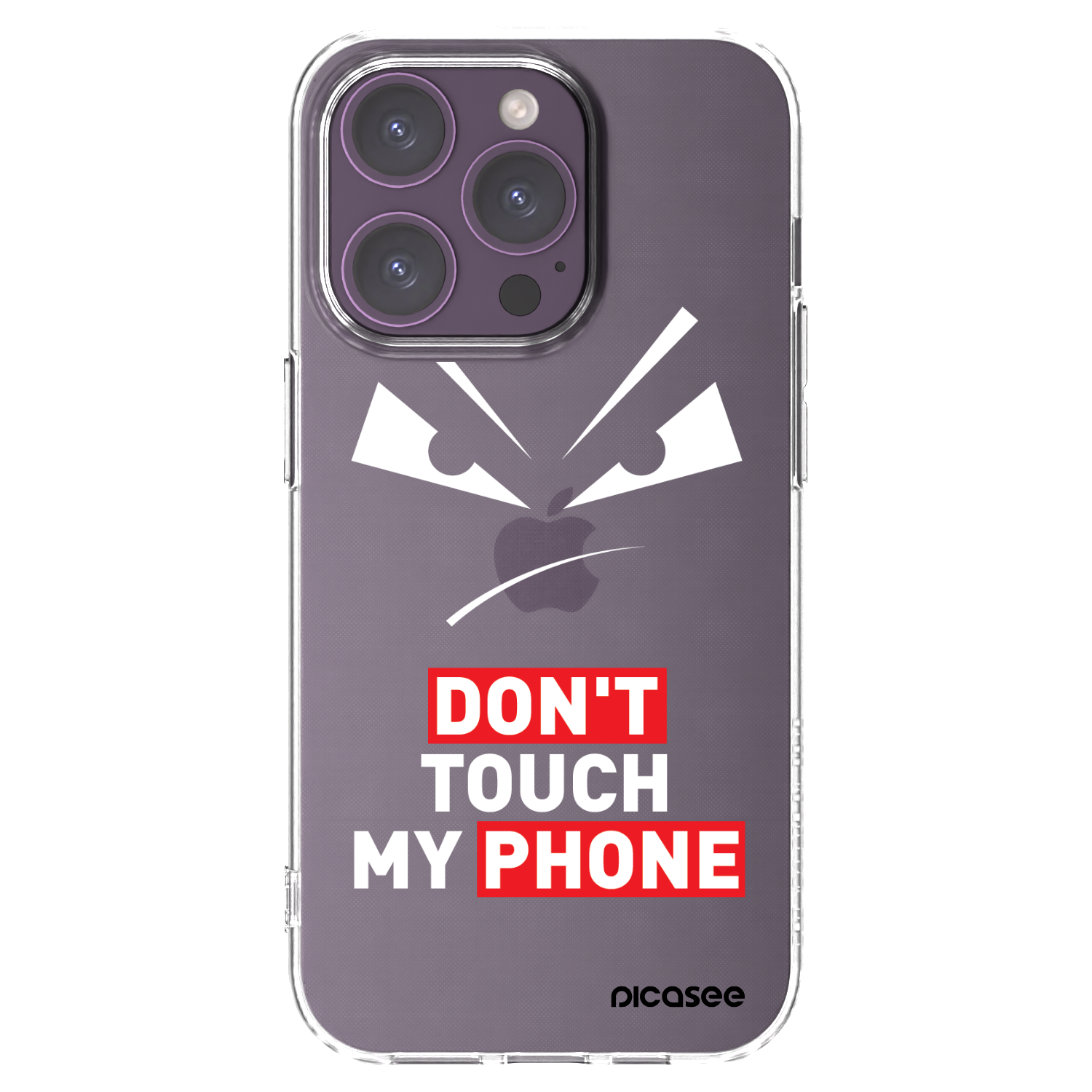 Picasee silikónový prehľadný obal pre Apple iPhone 14 Pro - Evil Eye - Transparent