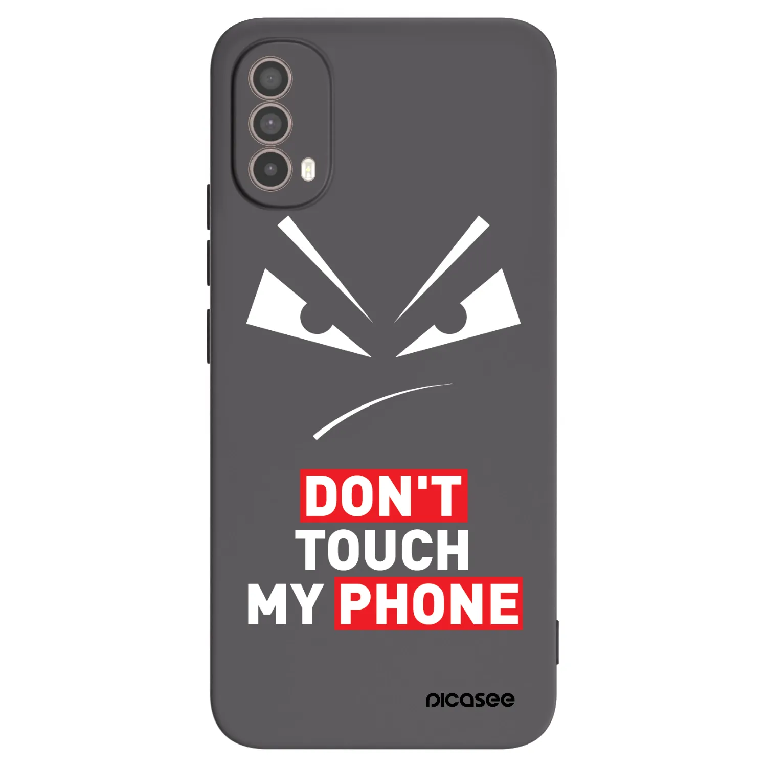 Picasee silikónový čierny obal pre Motorola Moto E40 - Evil Eye - Transparent