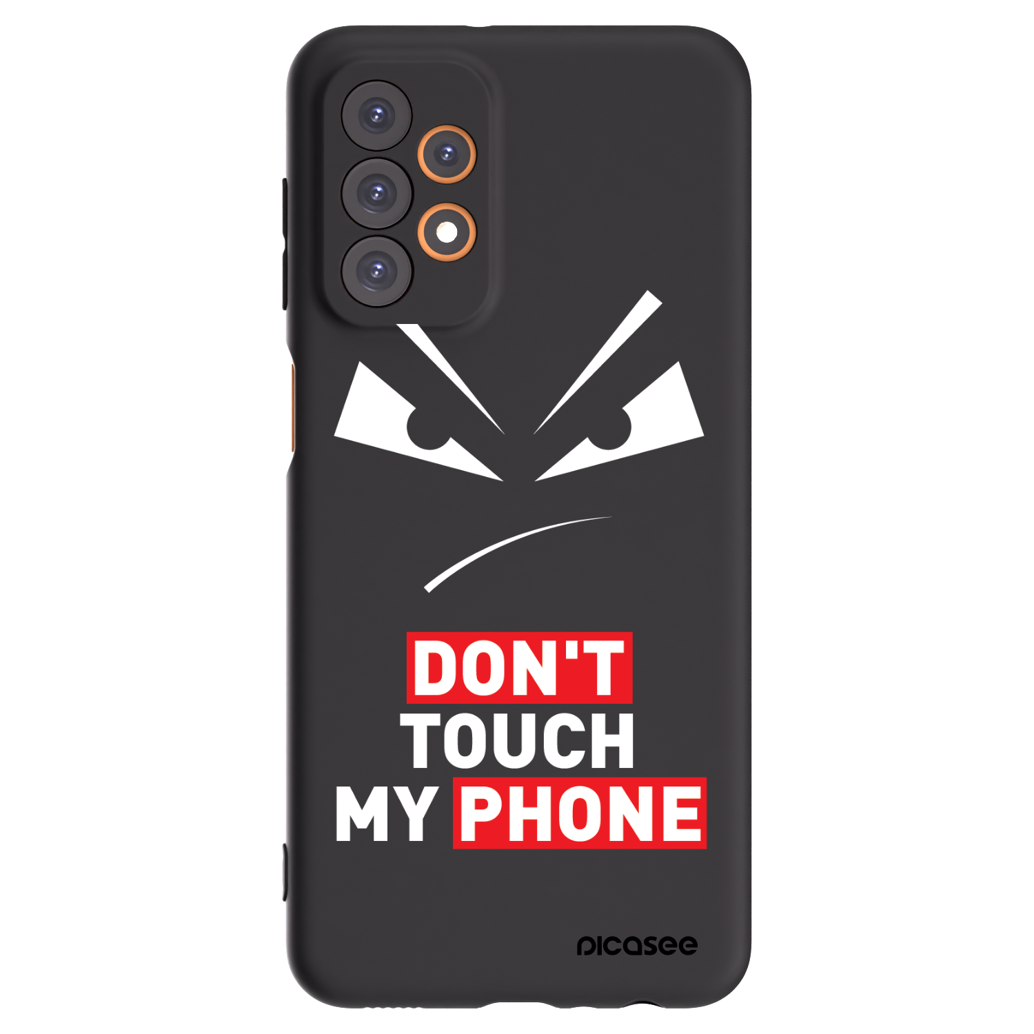 Picasee silikónový čierny obal pre Samsung Galaxy A23 A235F 4G - Evil Eye - Transparent