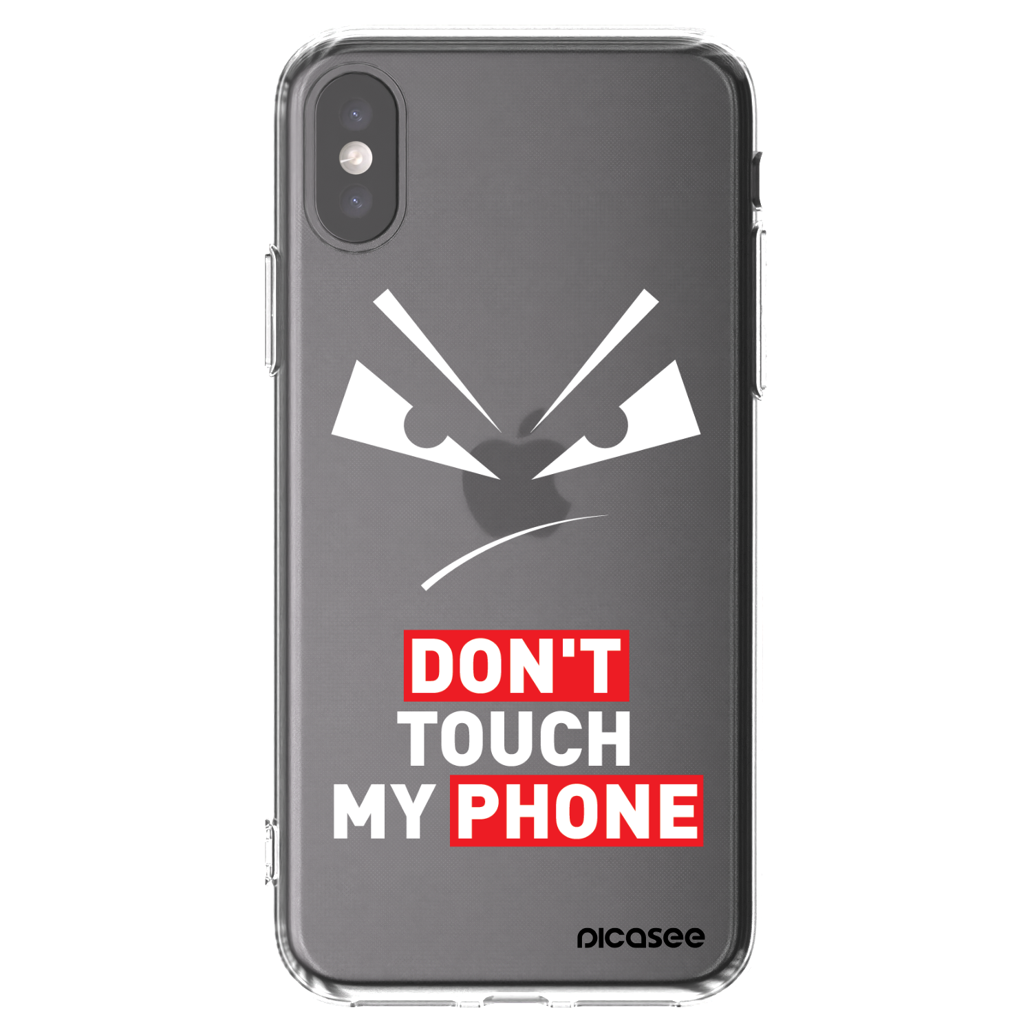 Picasee silikónový prehľadný obal pre Apple iPhone X/XS - Evil Eye - Transparent