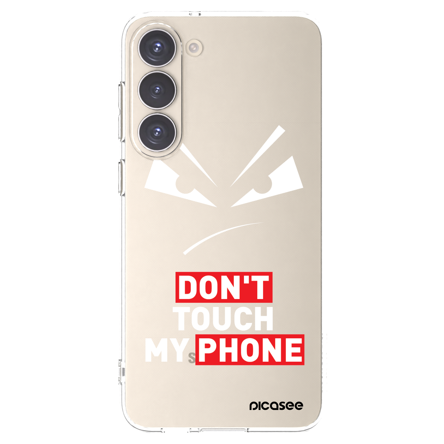 Picasee silikónový prehľadný obal pre Samsung Galaxy S23+ 5G - Evil Eye - Transparent