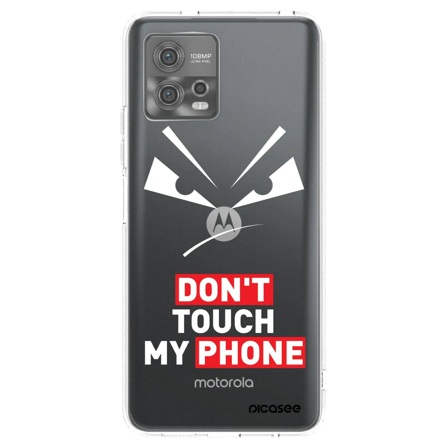 Picasee silikónový prehľadný obal pre Motorola Moto G72 - Evil Eye - Transparent