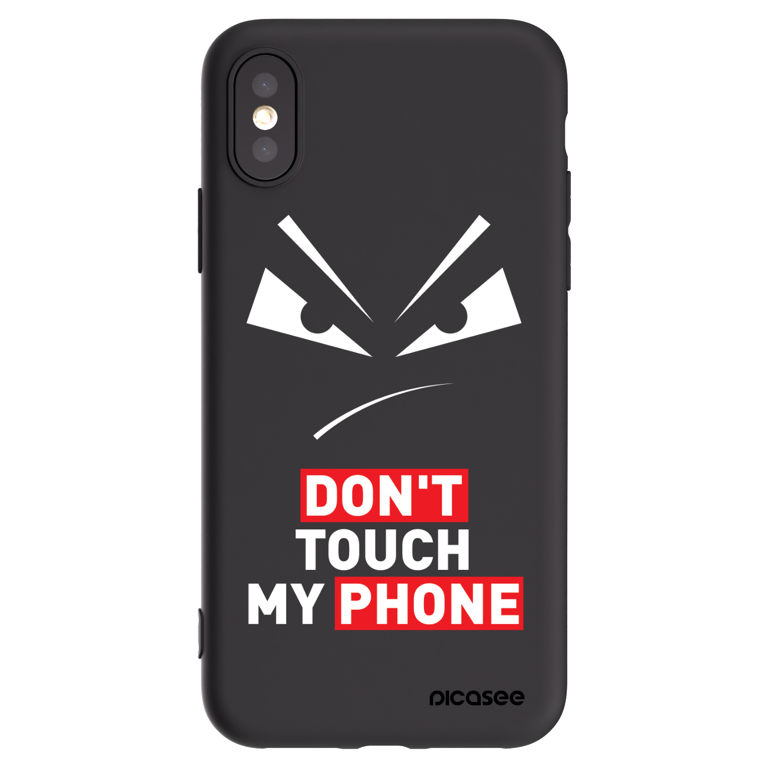 Picasee silikónový čierny obal pre Apple iPhone X/XS - Evil Eye - Transparent