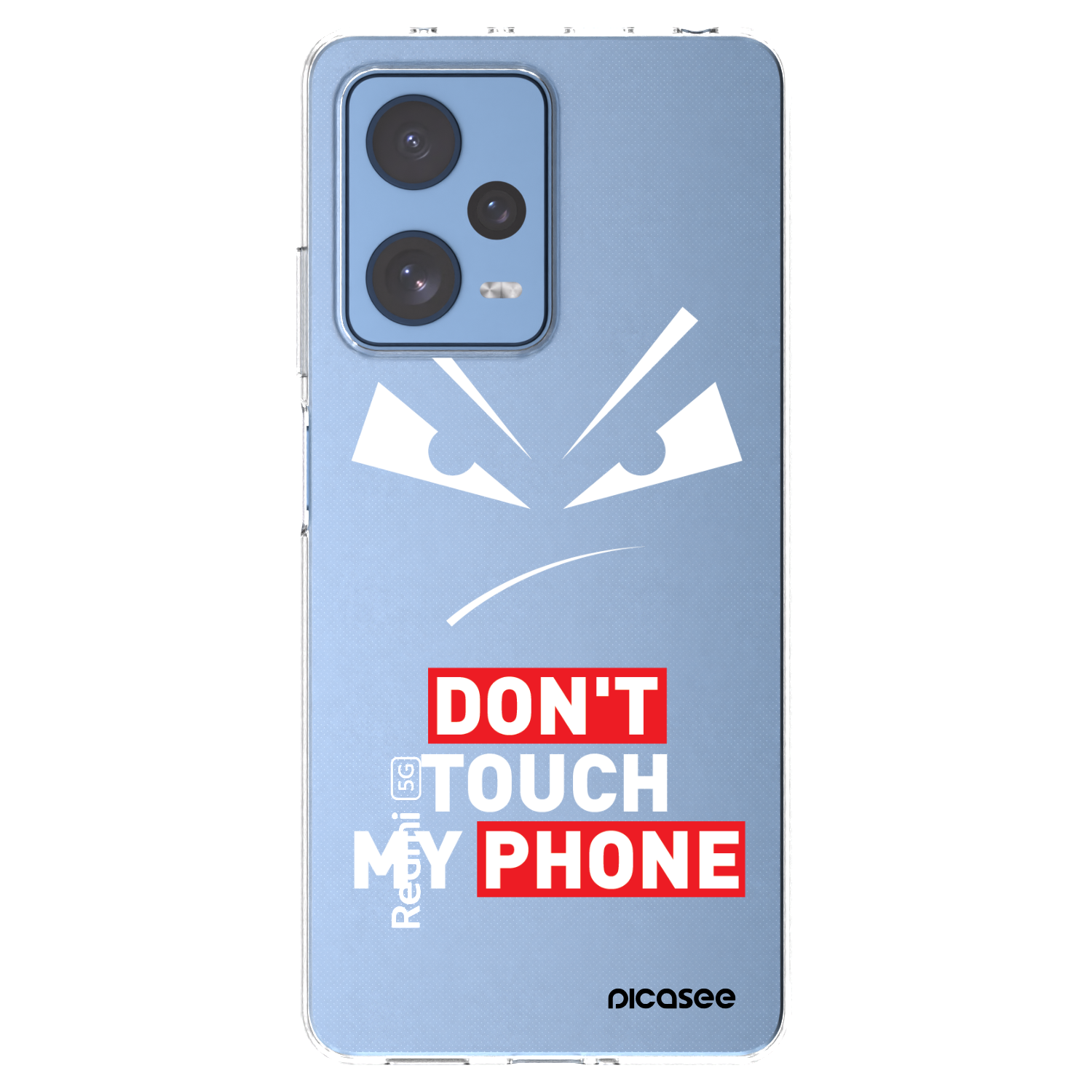 Picasee silikónový prehľadný obal pre Xiaomi Redmi Note 12 Pro 5G - Evil Eye - Transparent