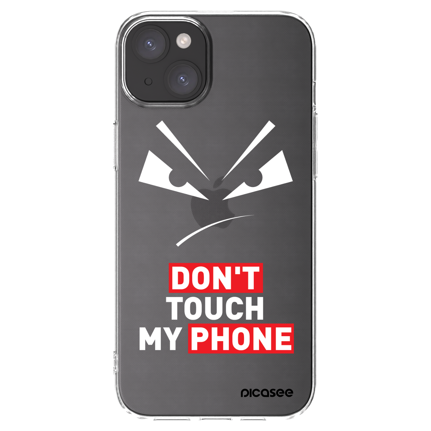 Picasee silikónový prehľadný obal pre Apple iPhone 15 Plus - Evil Eye - Transparent