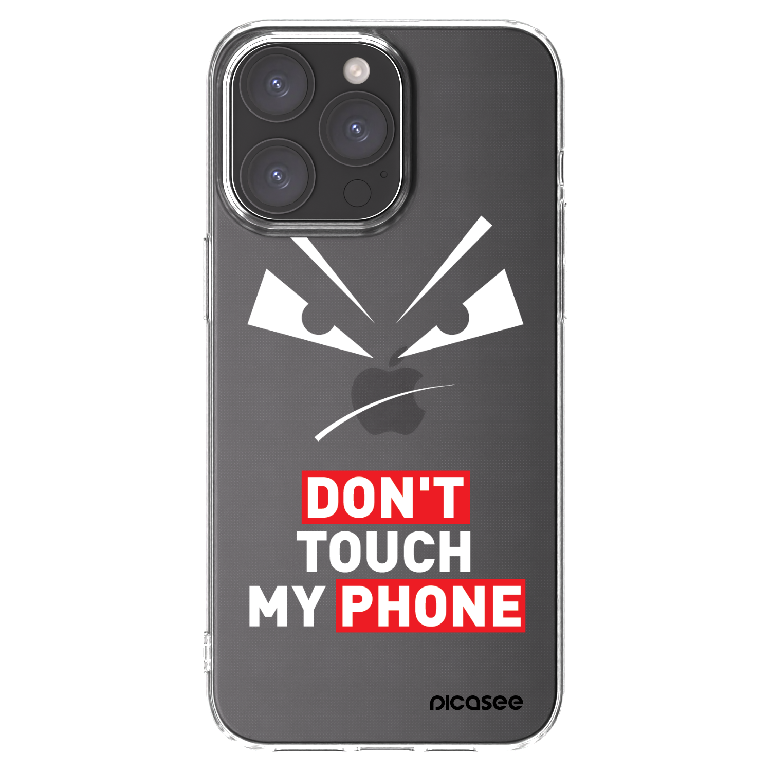 Silikónový prehľadný obal pre Apple iPhone 15 Pro Max - Evil Eye - Transparent