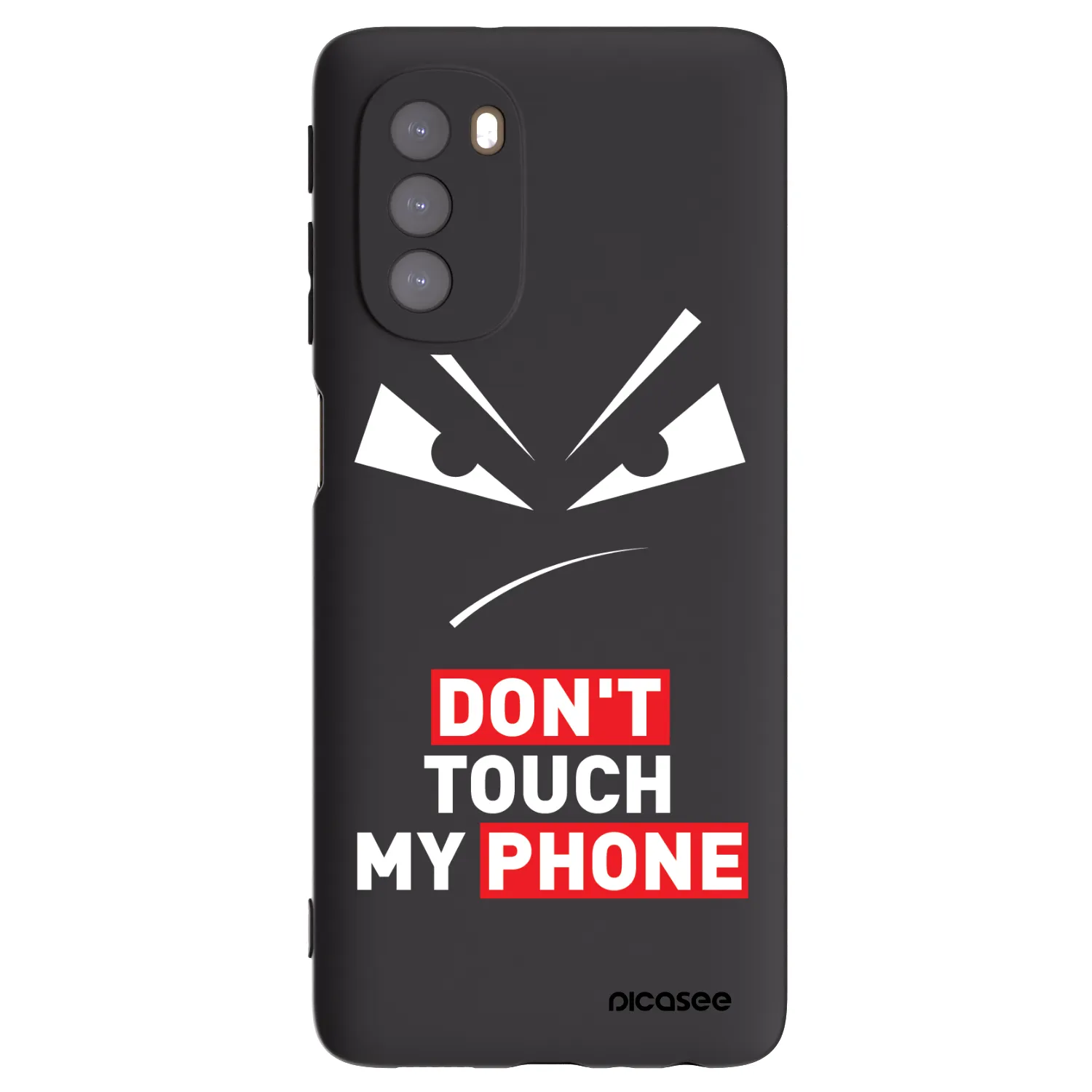 Picasee silikónový čierny obal pre Motorola Moto G51 - Evil Eye - Transparent