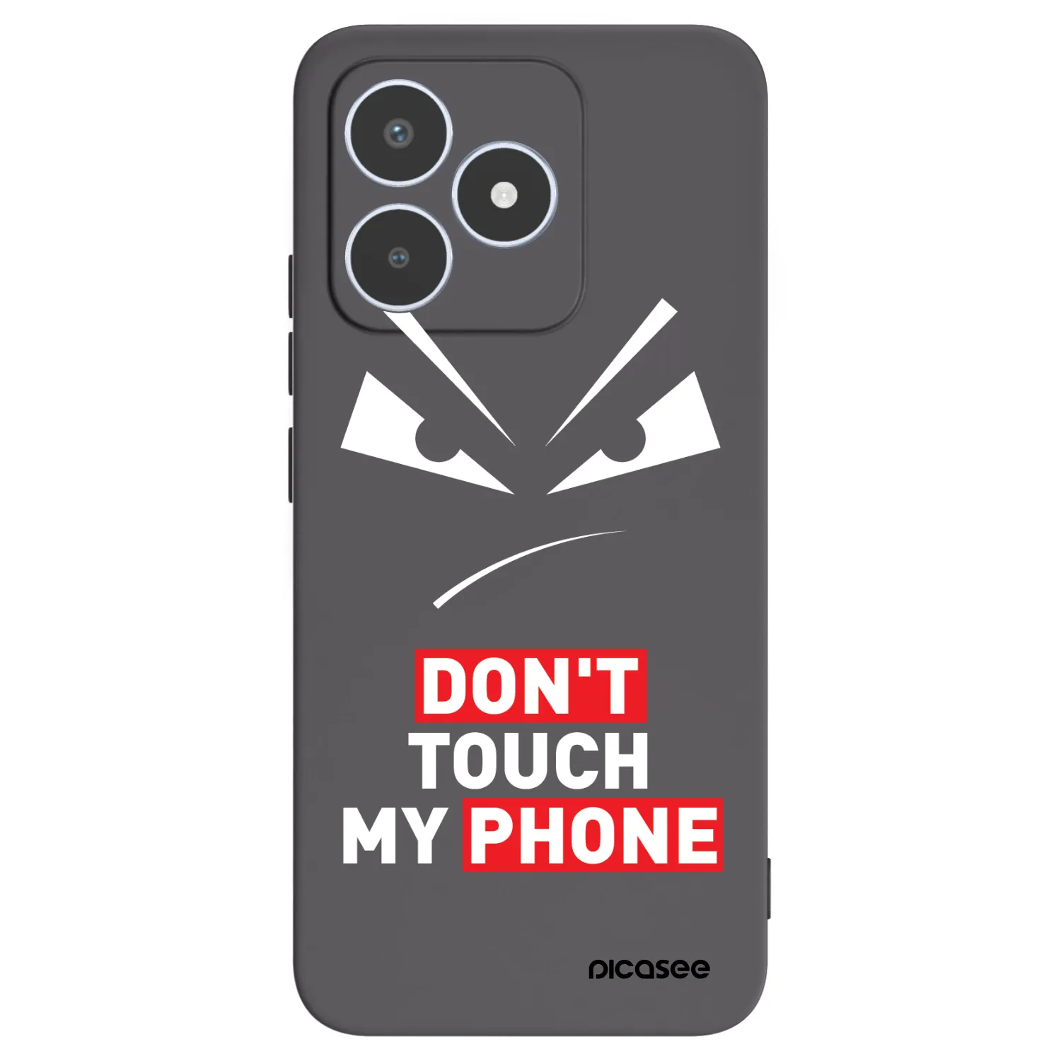 Picasee silikónový čierny obal pre Realme C53 - Evil Eye - Transparent