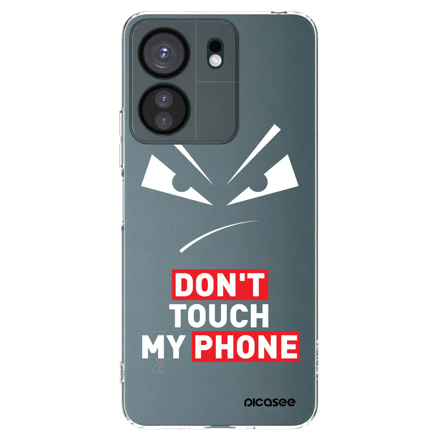 Silikónový prehľadný obal pre Xiaomi Redmi 13C 4G - Evil Eye - Transparent