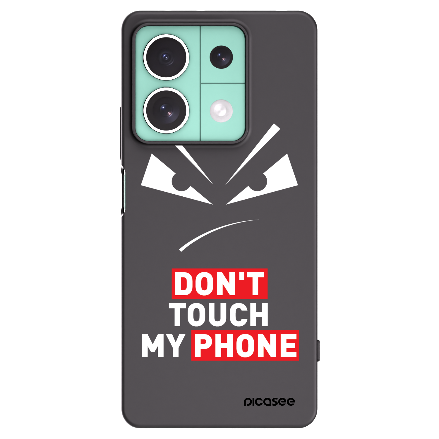 Silikónový čierny obal pre Xiaomi Redmi Note 13 5G - Evil Eye - Transparent