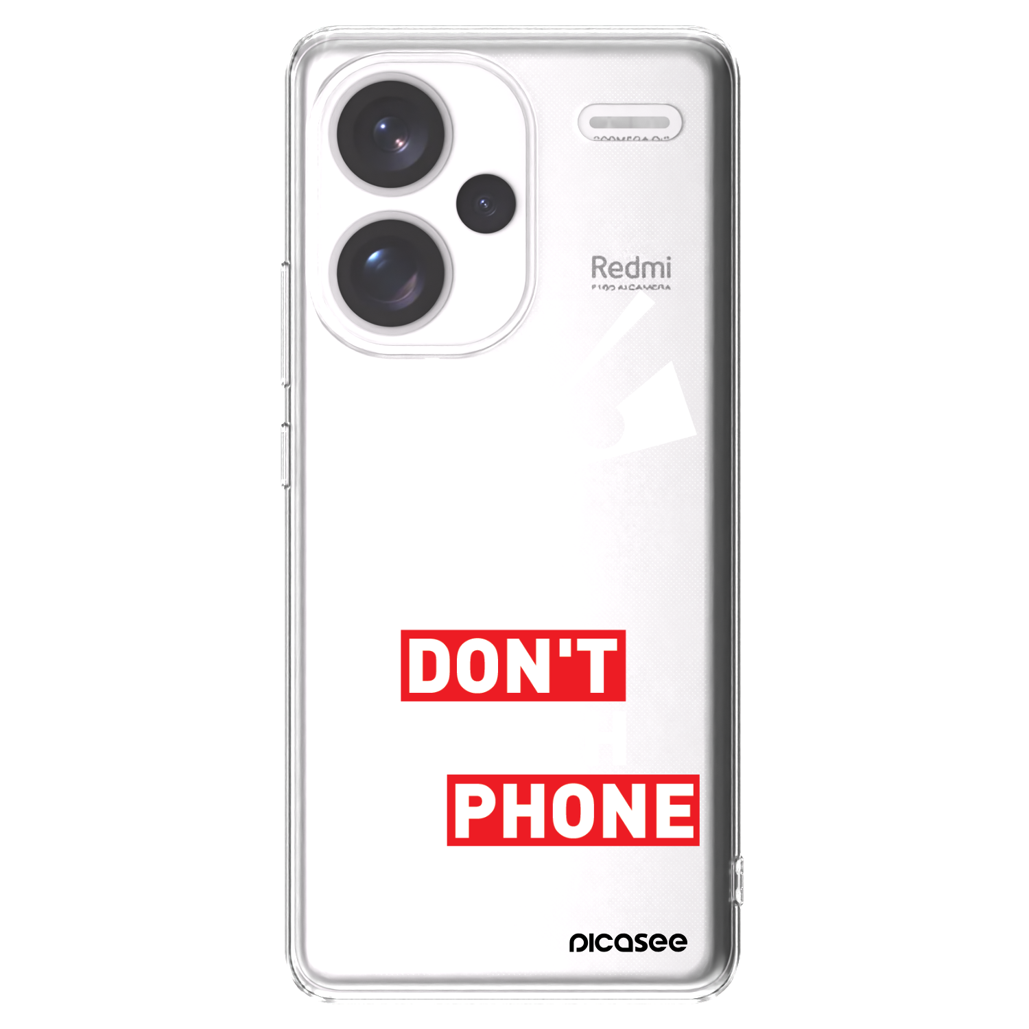 Picasee silikónový prehľadný obal pre Xiaomi Redmi Note 13 Pro+ 5G - Evil Eye - Transparent