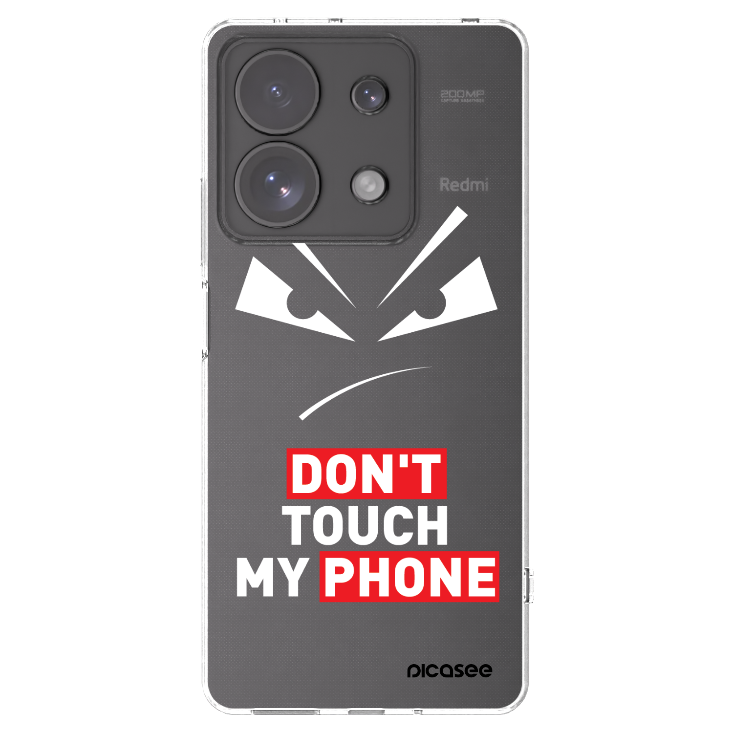 Picasee silikónový prehľadný obal pre Xiaomi Redmi Note 13 Pro 4G - Evil Eye - Transparent