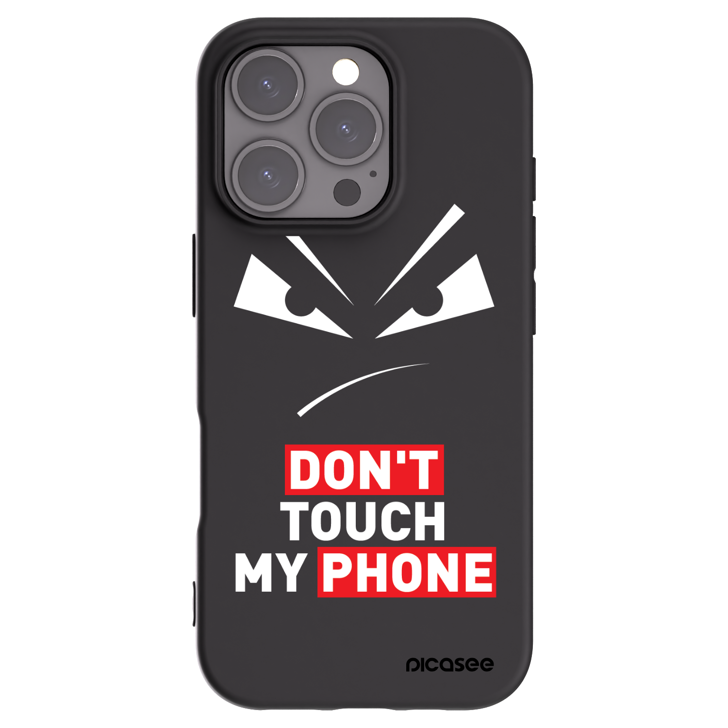 Picasee silikónový čierny obal pre Apple iPhone 16 Pro - Evil Eye - Transparent