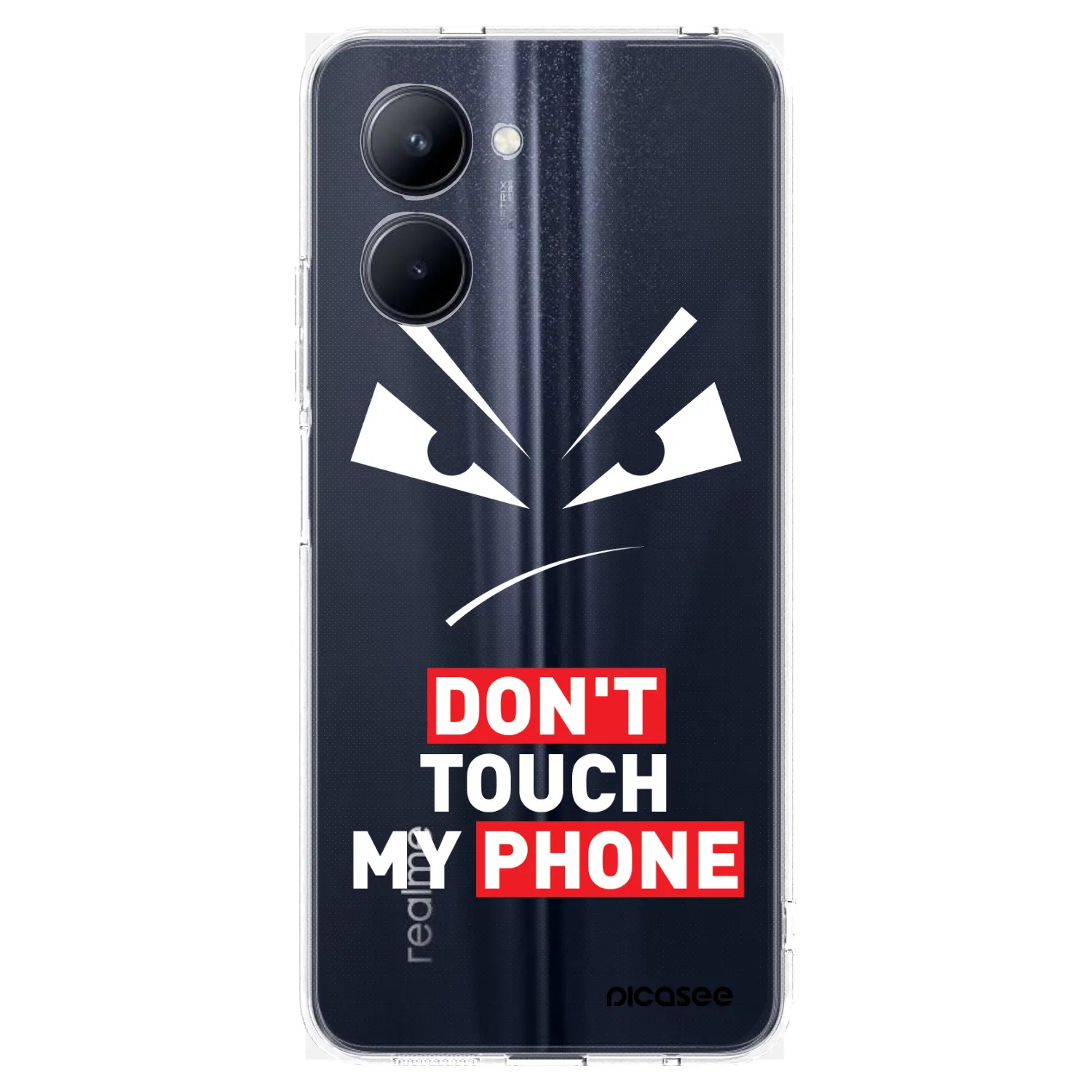 Picasee silikónový prehľadný obal pre Realme C33 (2023) - Evil Eye - Transparent
