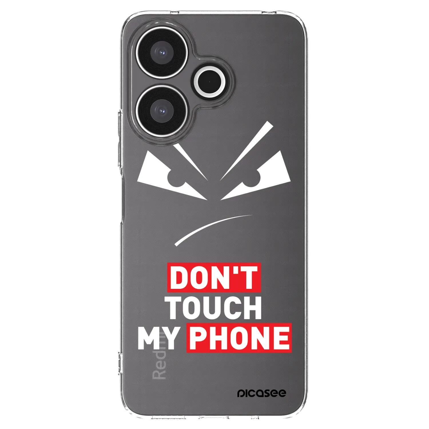 Picasee silikónový prehľadný obal pre Xiaomi Redmi 13 4G - Evil Eye - Transparent