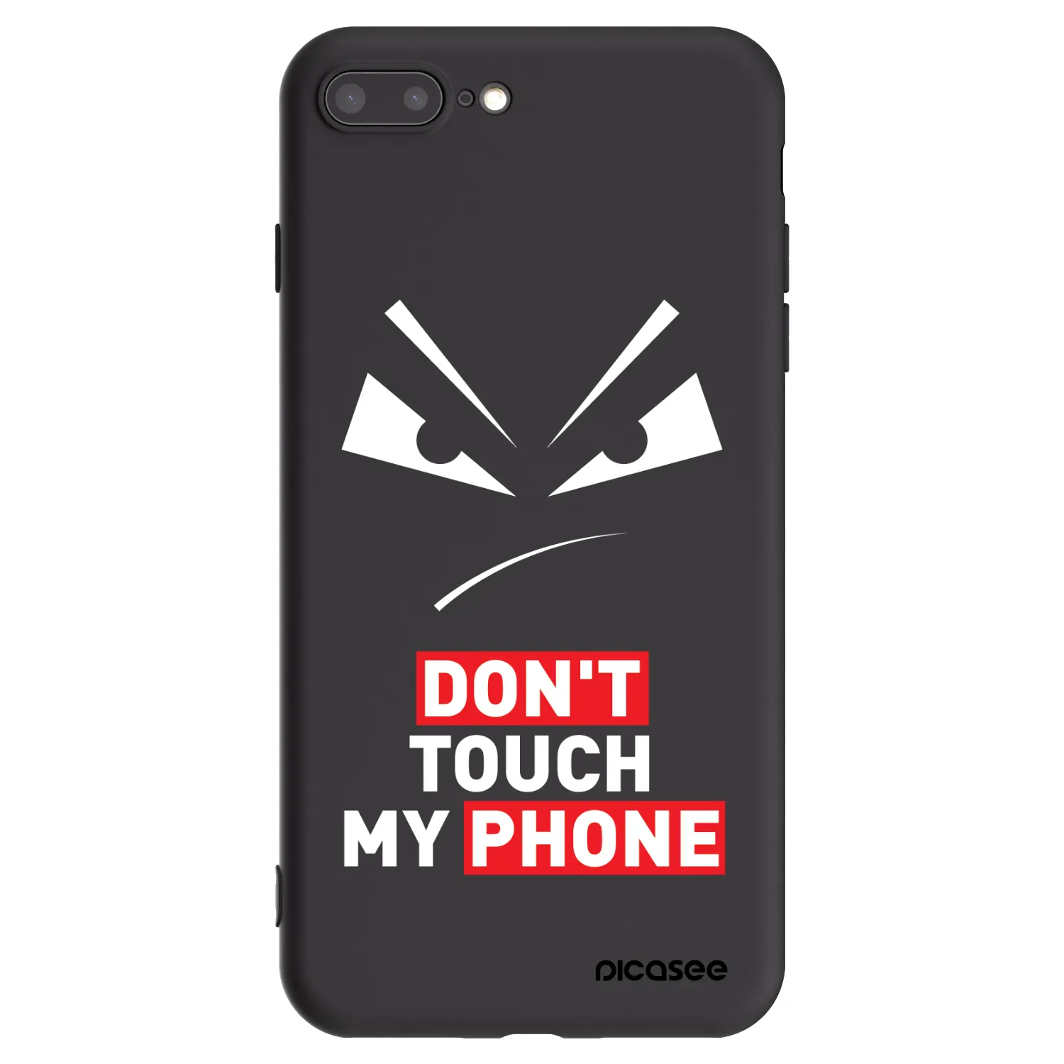 Picasee silikónový čierny obal pre Apple iPhone 8 Plus - Evil Eye - Transparent