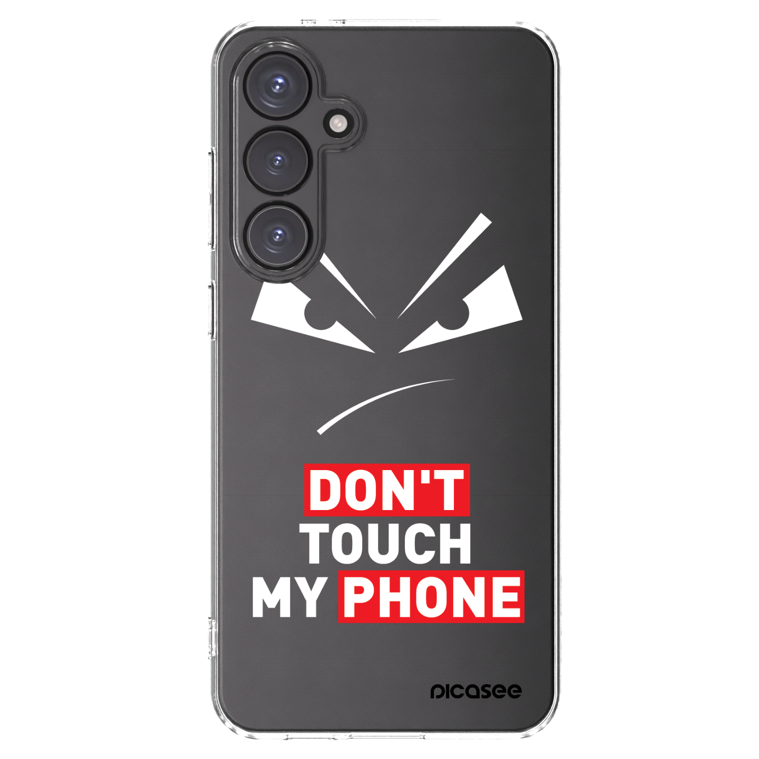 Picasee silikónový prehľadný obal pre Samsung Galaxy S24 FE S721B - Evil Eye - Transparent