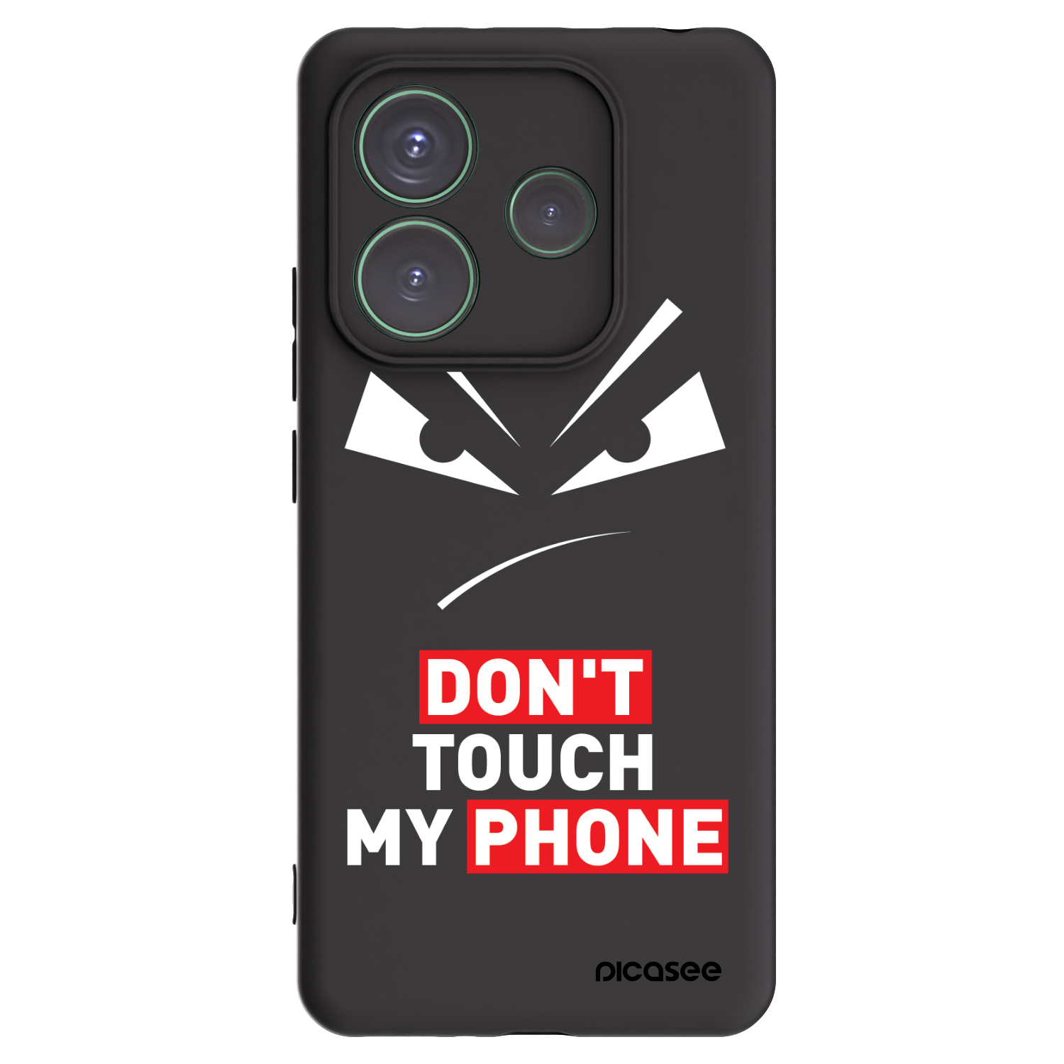 Picasee silikónový čierny obal pre Xiaomi Redmi Note 14 5G - Evil Eye - Transparent