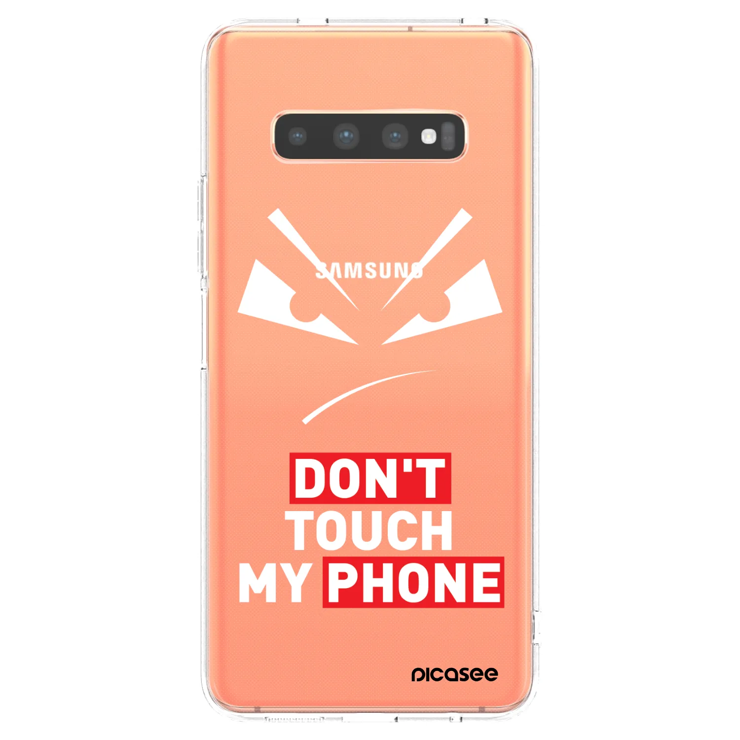 Picasee silikónový prehľadný obal pre Samsung Galaxy S10 Plus G975 - Evil Eye - Transparent