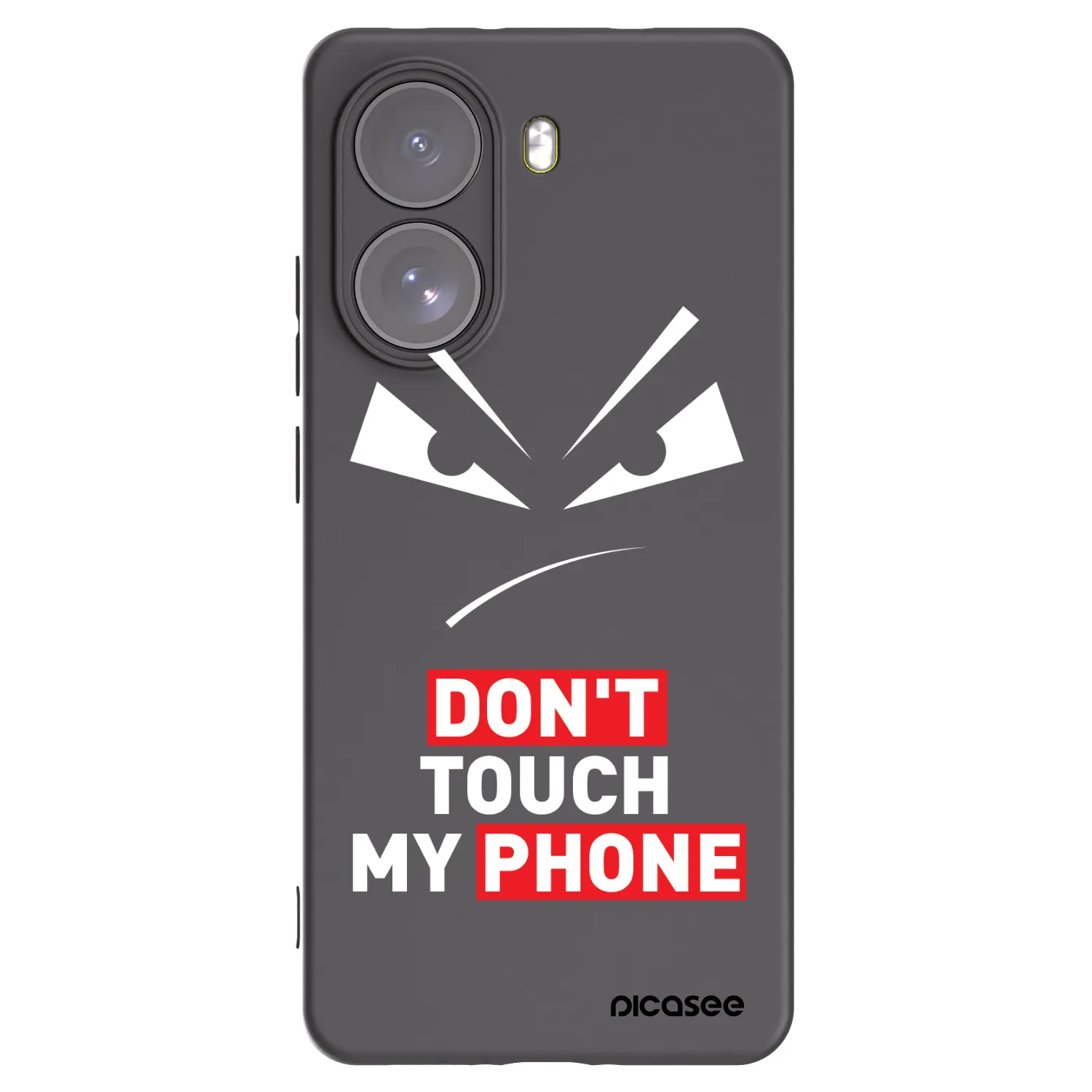 Silikónový čierny obal pre Xiaomi Poco X7 - Evil Eye - Transparent