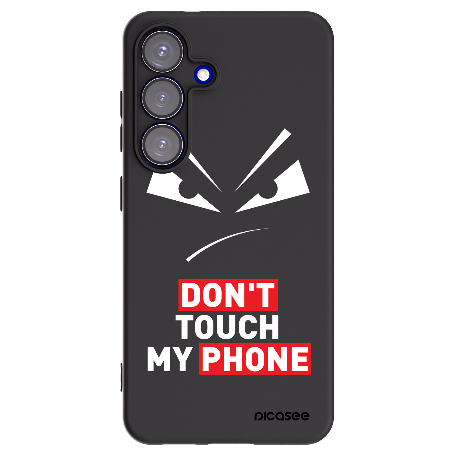 Picasee silikónový čierny obal pre Samsung Galaxy S25 5G - Evil Eye - Transparent