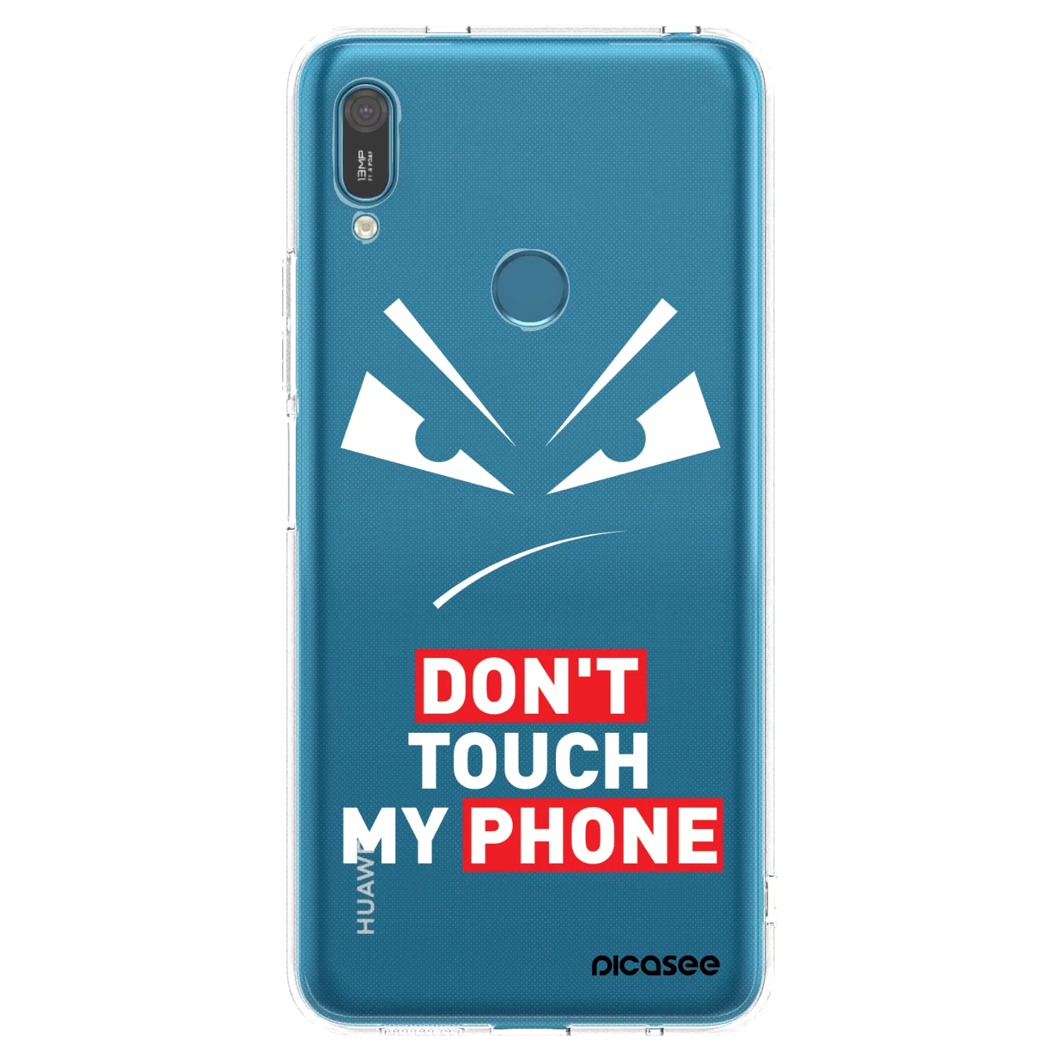 Picasee silikónový prehľadný obal pre Huawei Y7 2019 - Evil Eye - Transparent