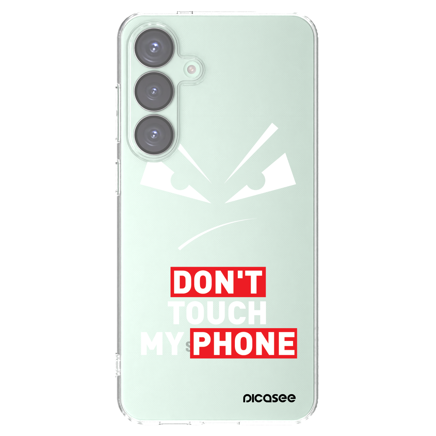 Picasee silikónový prehľadný obal pre Samsung Galaxy S25+ 5G - Evil Eye - Transparent