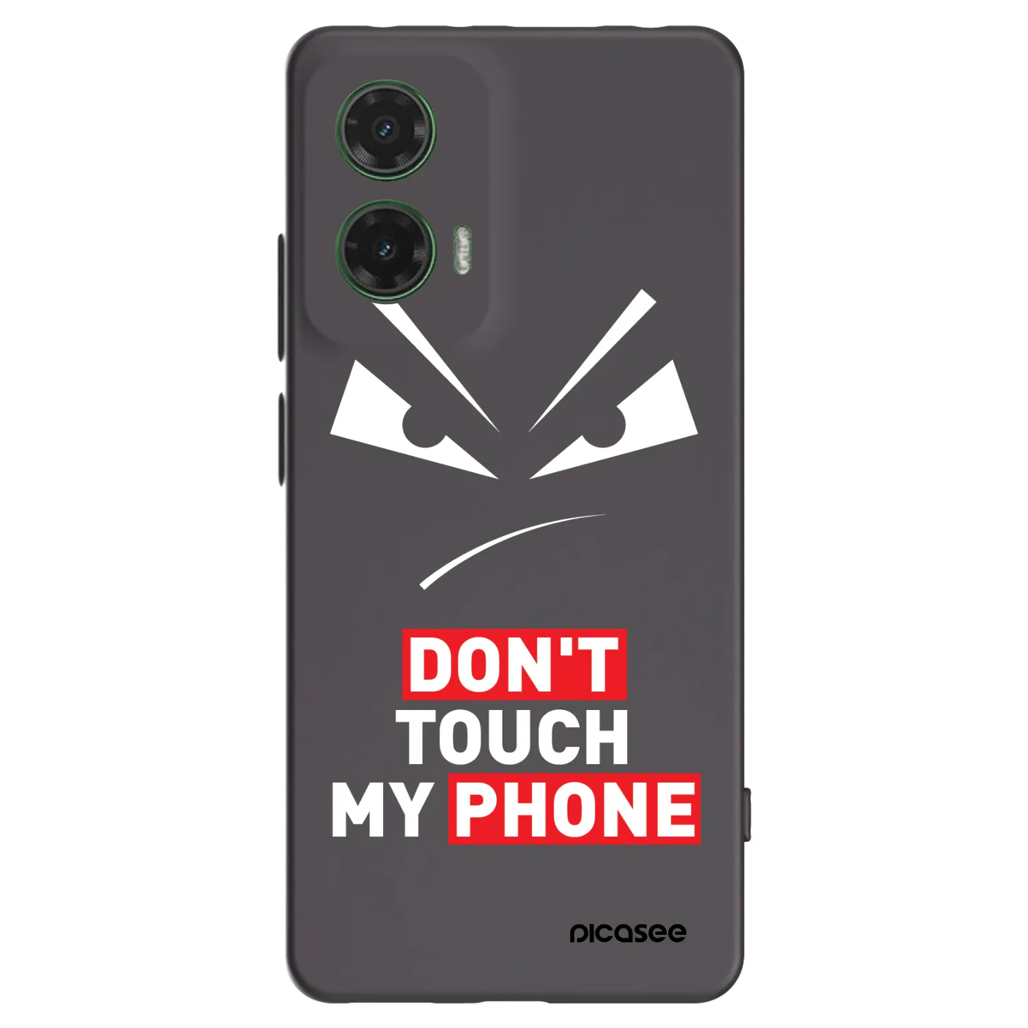 Picasee silikónový čierny obal pre Motorola Moto G35 5G - Evil Eye - Transparent