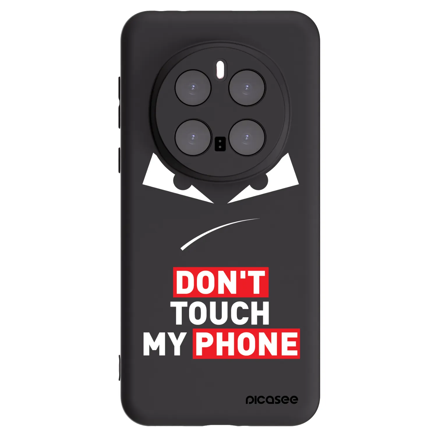 Silikónový čierny obal pre Honor Magic7 Pro 5G - Evil Eye - Transparent