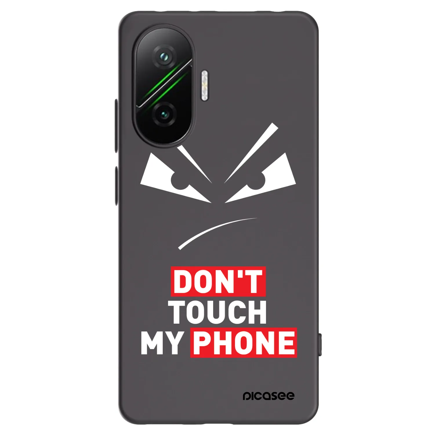 Picasee silikónový čierny obal pre Xiaomi Poco F7 5G - Evil Eye - Transparent