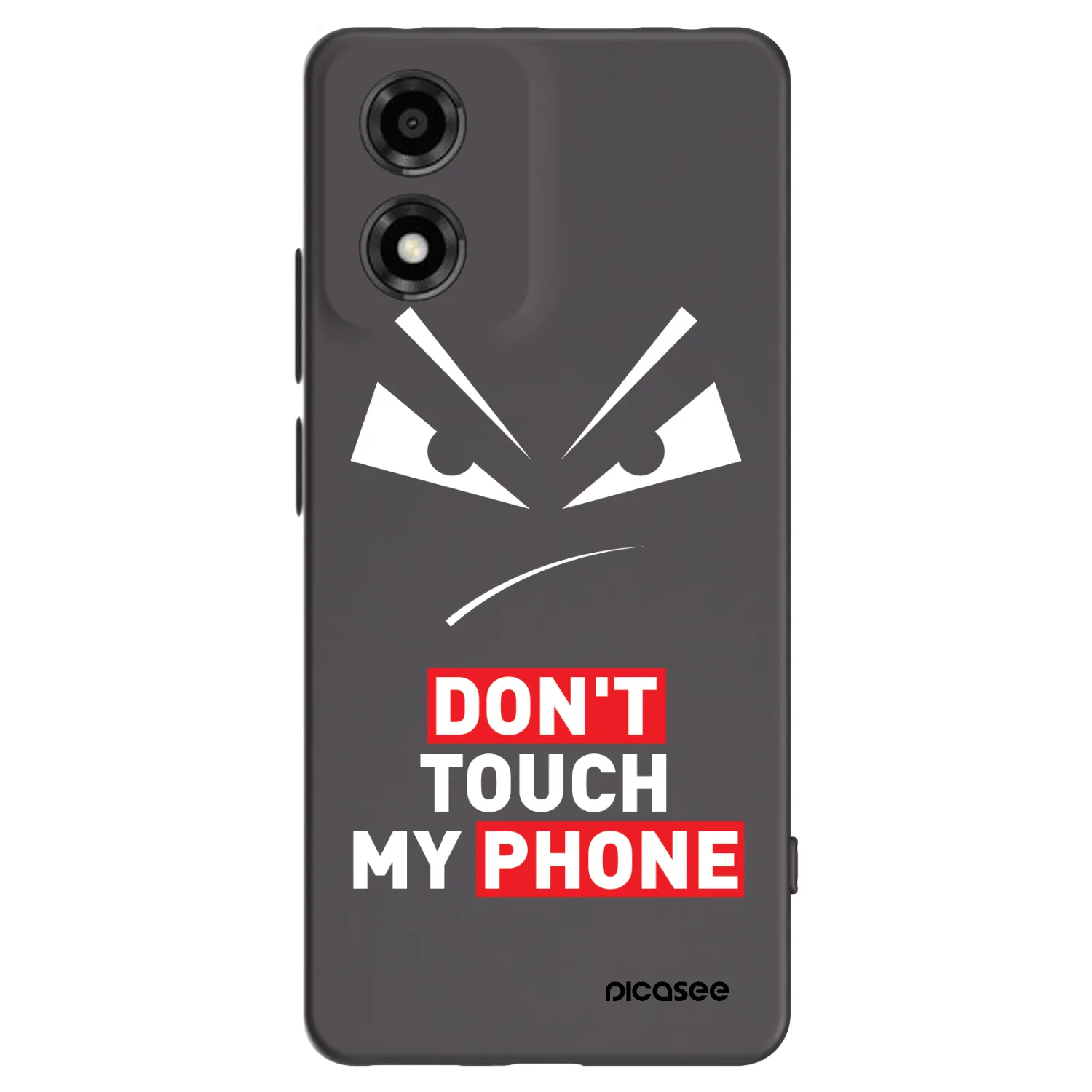 Picasee silikónový čierny obal pre Motorola Moto E14 - Evil Eye - Transparent