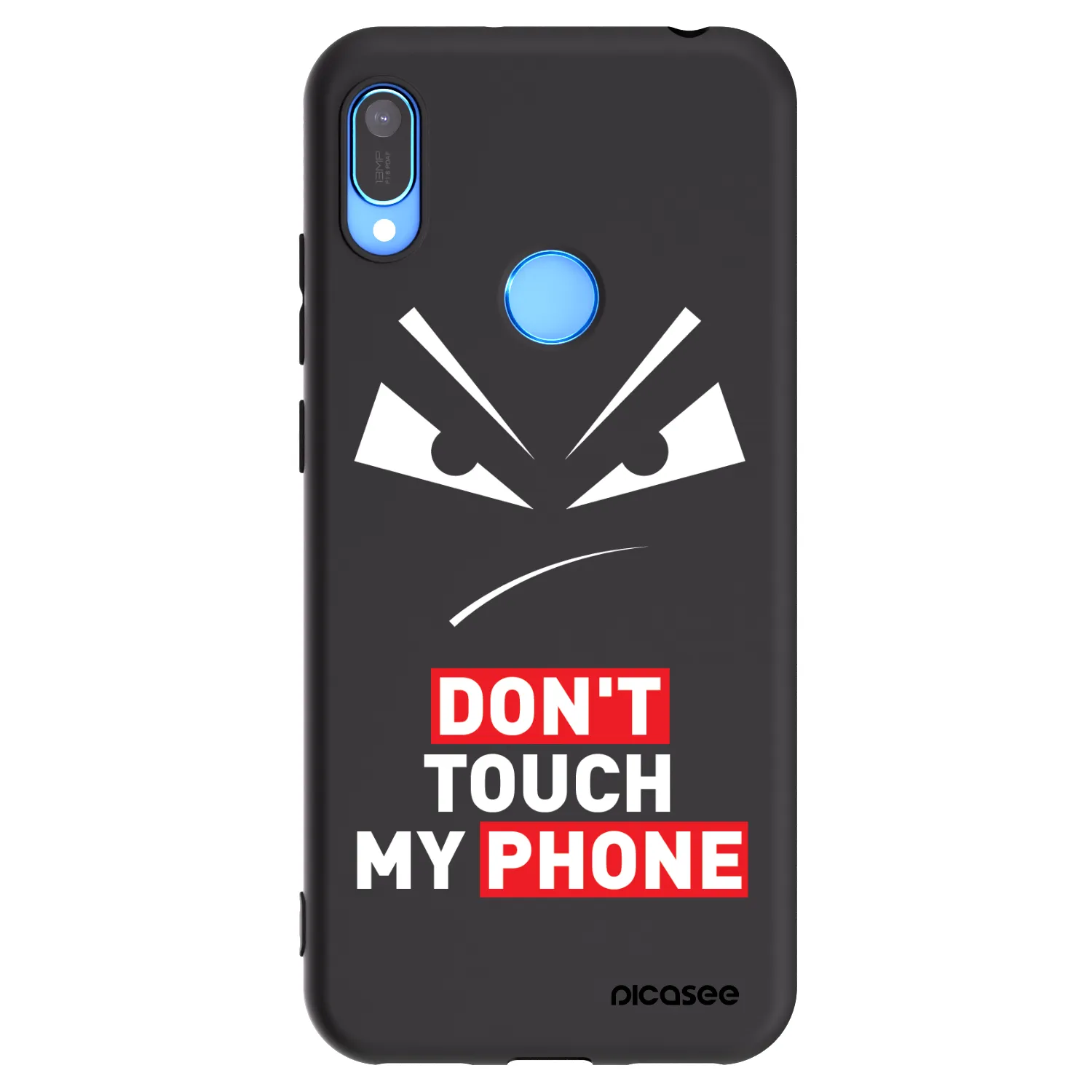 Picasee silikónový čierny obal pre Huawei Y6 2019 - Evil Eye - Transparent