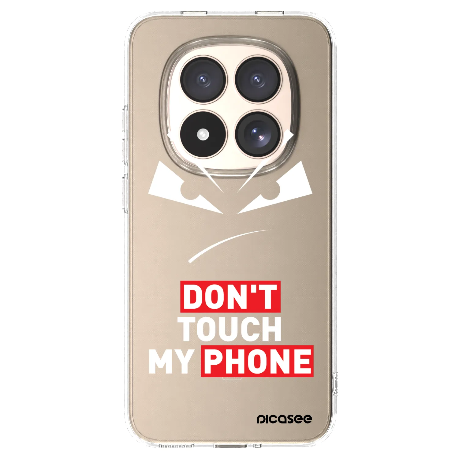 Silikónový prehľadný obal pre Xiaomi Redmi Note 15 Pro 4G - Evil Eye - Transparent