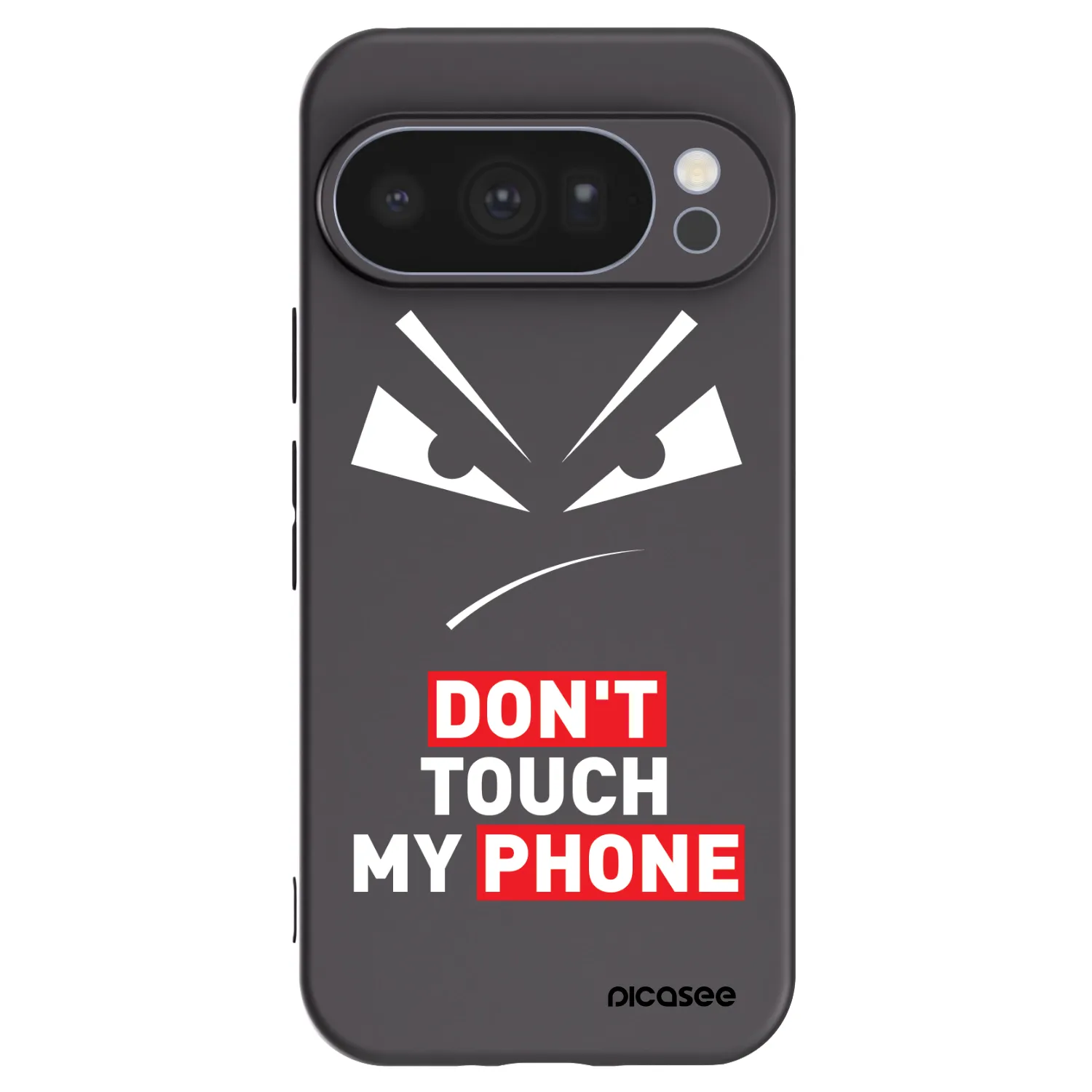 Picasee silikónový čierny obal pre Google Pixel 10 Pro - Evil Eye - Transparent